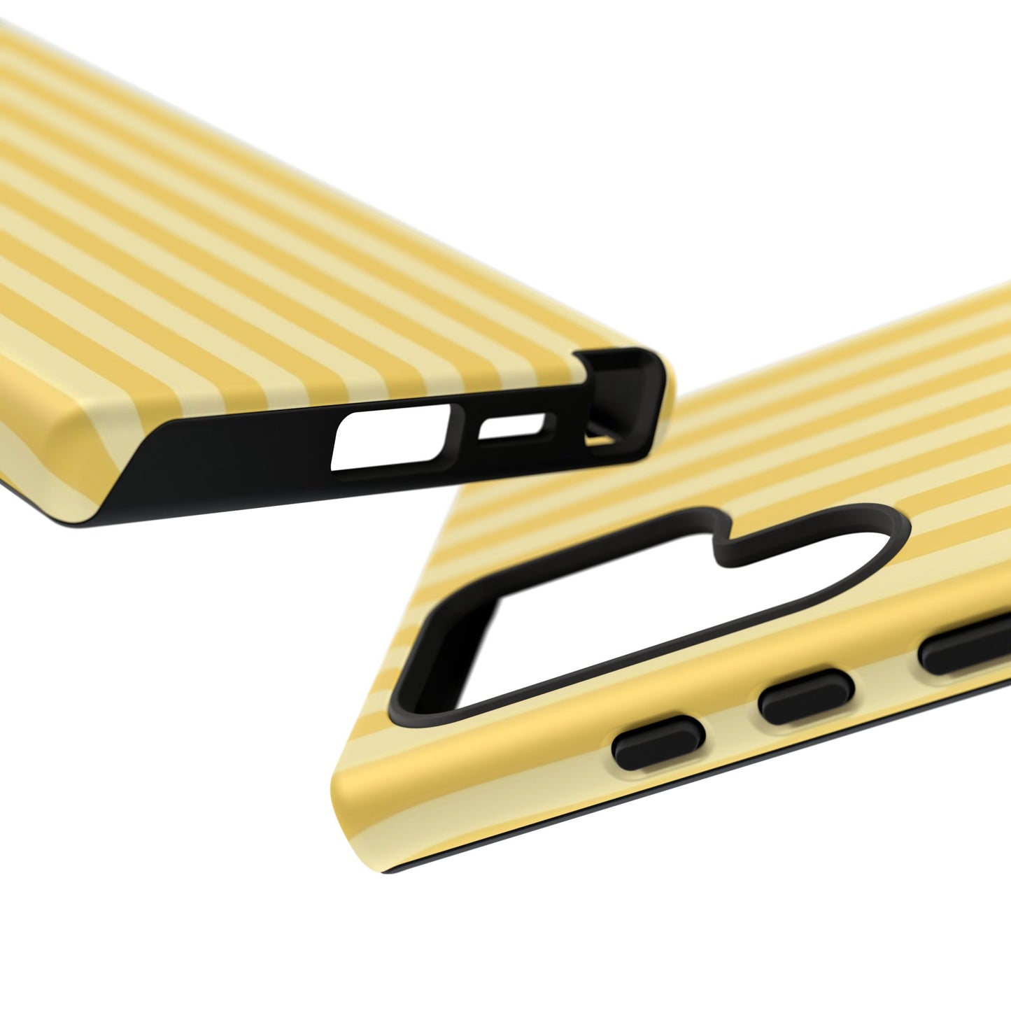 Yellow Stripe Tough Phone Case — Durable Protective iPhone Cover