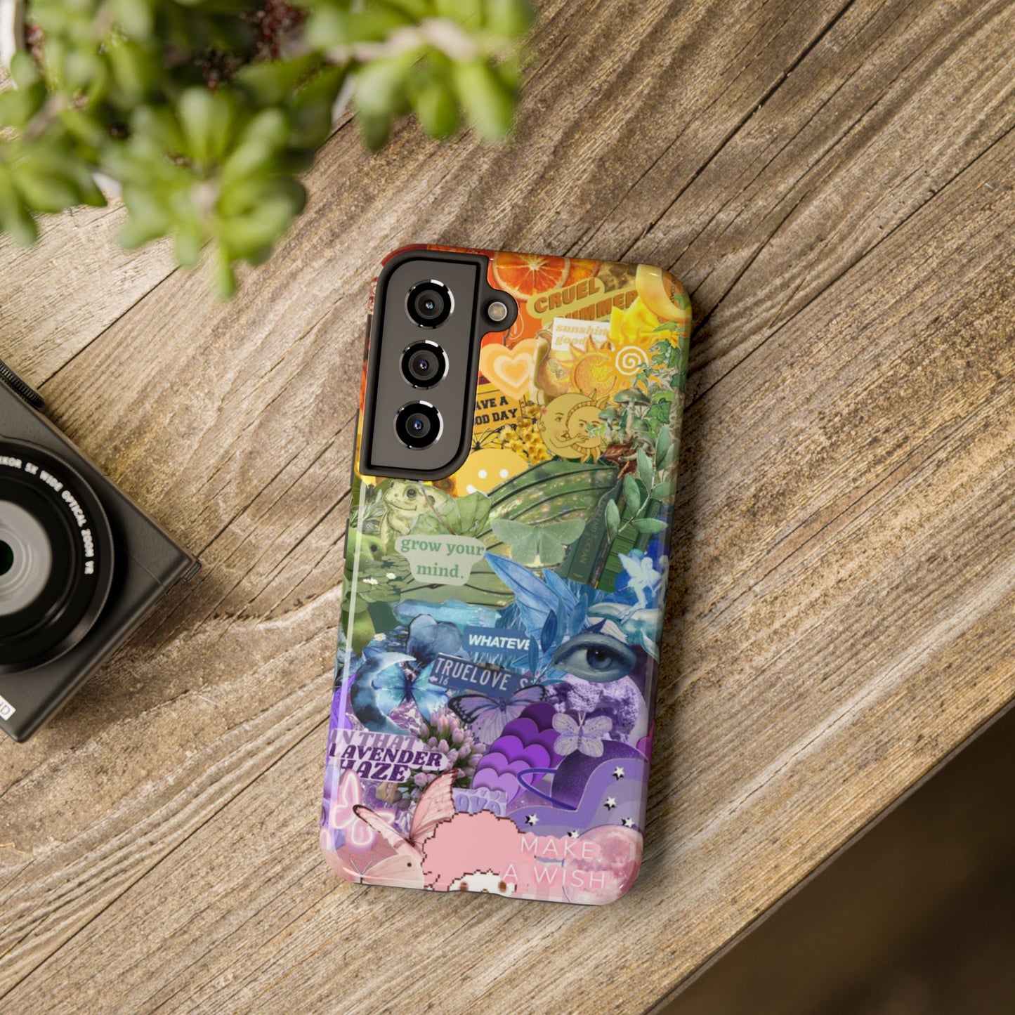 Collage Art Phone Case — 'Grow Your Mind' Lavender Haze Tough Case