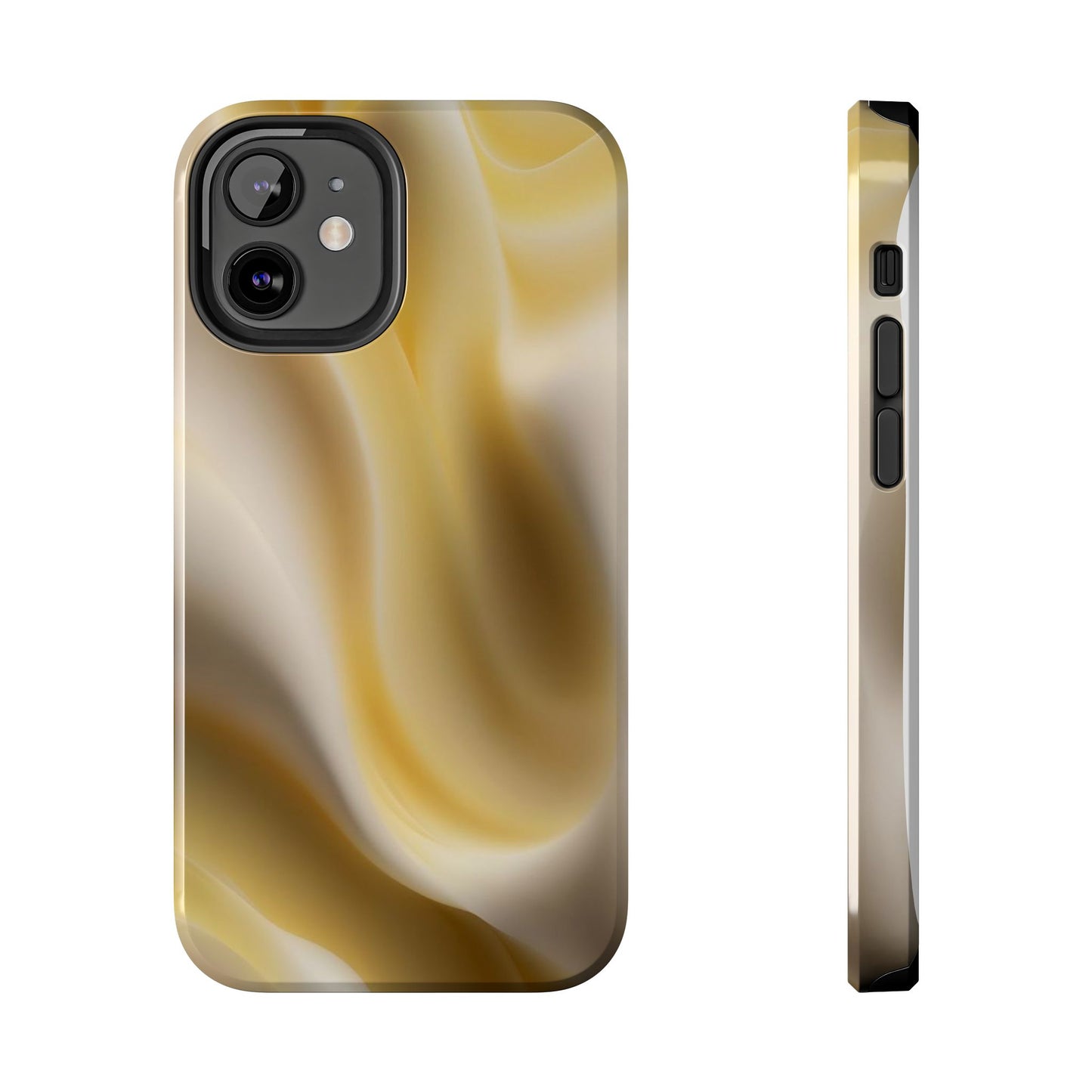 Gold Marble Tough Phone Case — Protective iPhone Case with Elegant Swirl Design