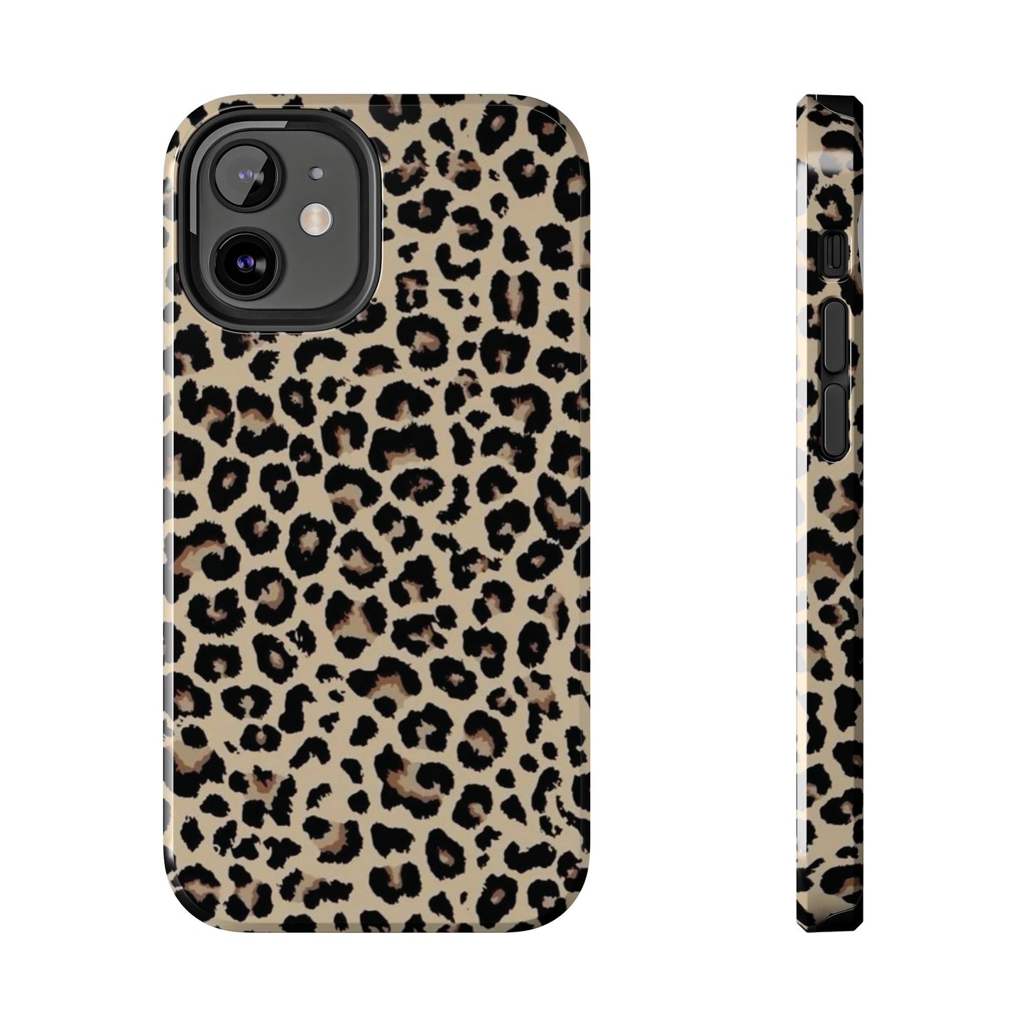 Leopard Print Tough Phone Case — Durable Protective iPhone Cover