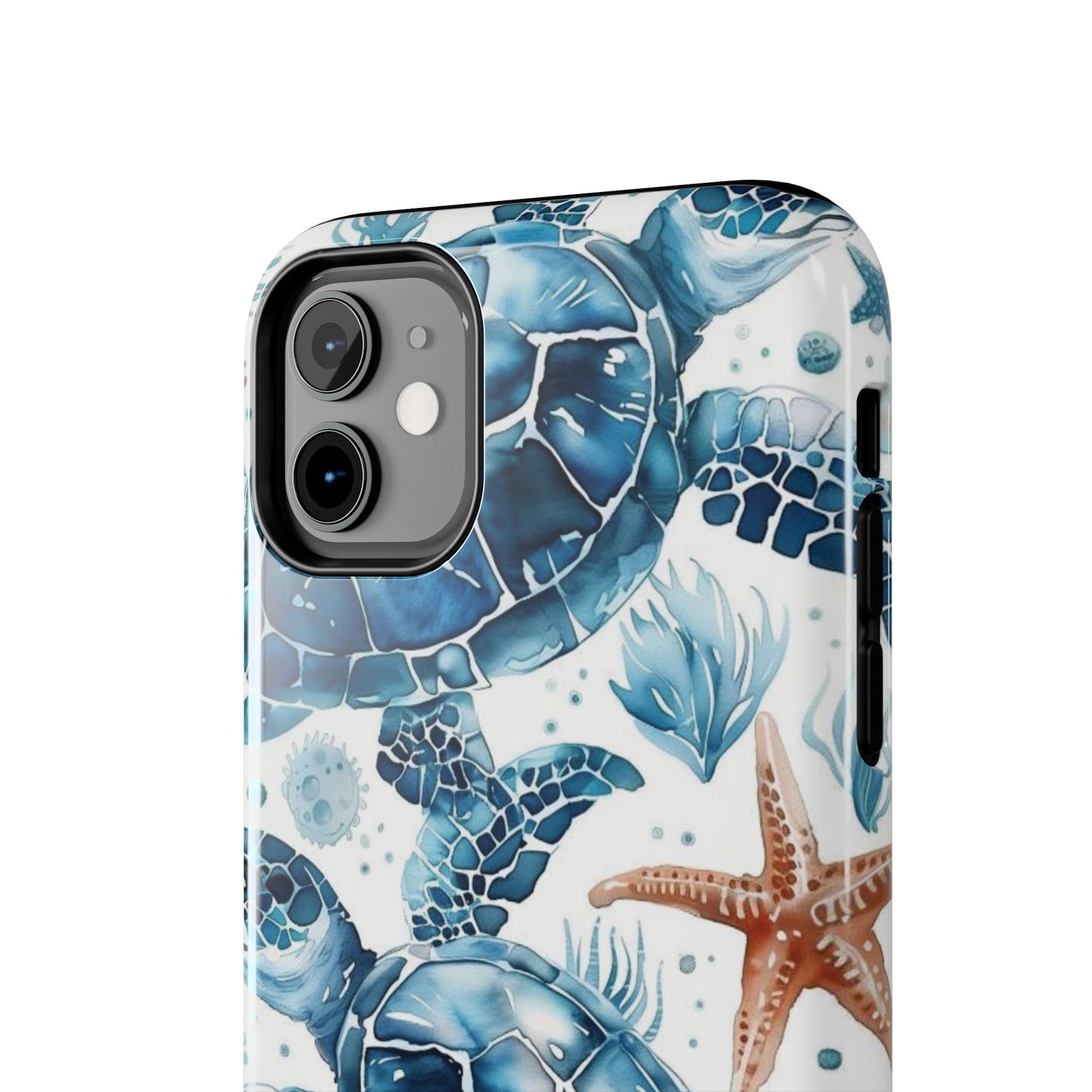 Sea Turtle Tough Phone Case — Blue Ocean Marine Life Protective Cover