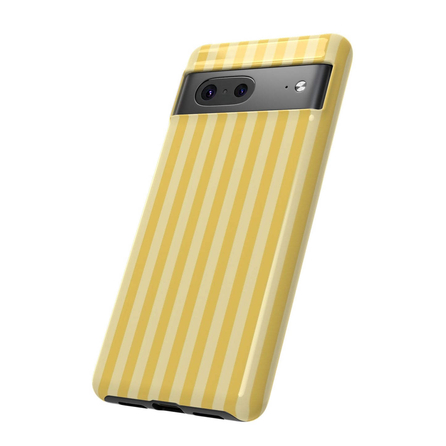 Yellow Stripe Tough Phone Case — Durable Protective iPhone Cover