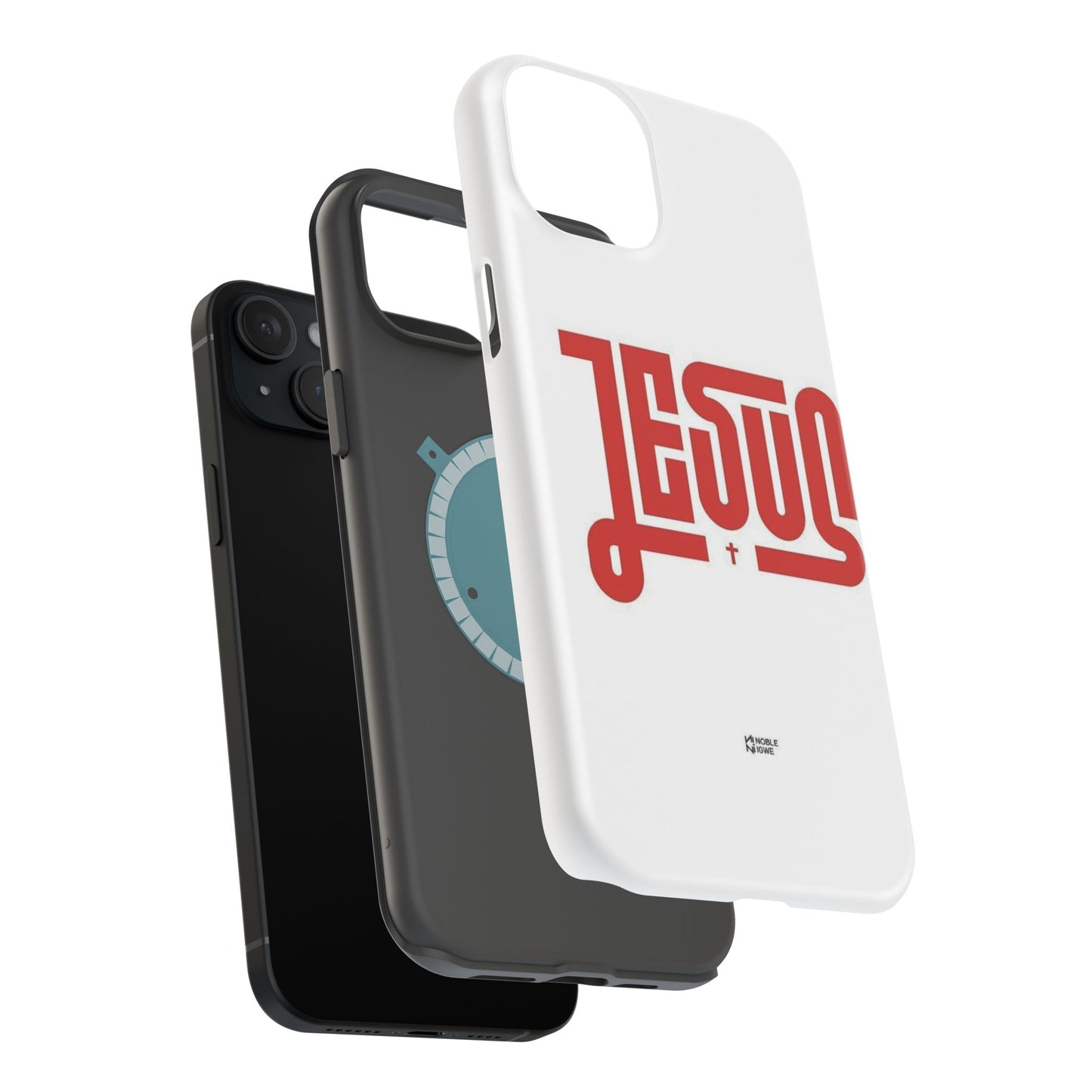 Jesus Magnetic Impact‑Resistant Phone Case — Bold Red Script Christian iPhone Cover