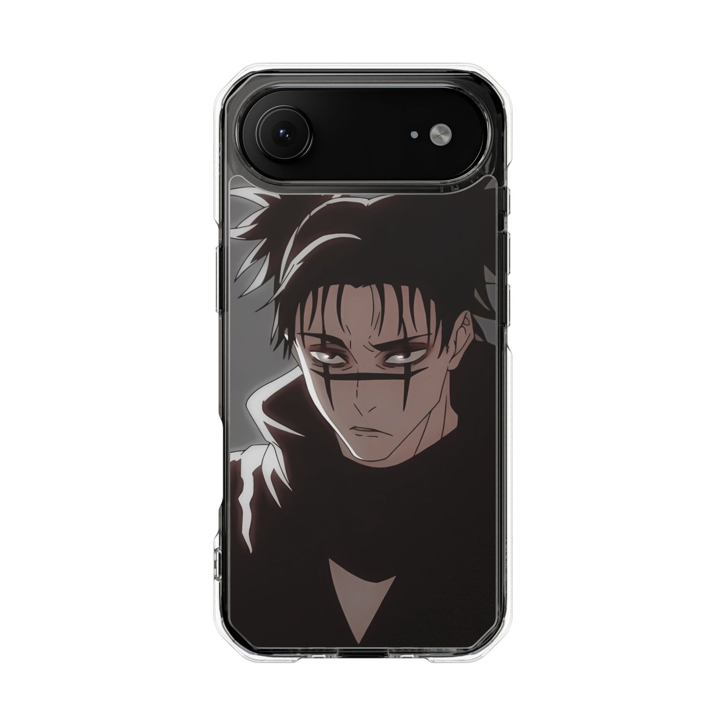 Clear Magnetic Phone Case — Dark Anime Character Design
