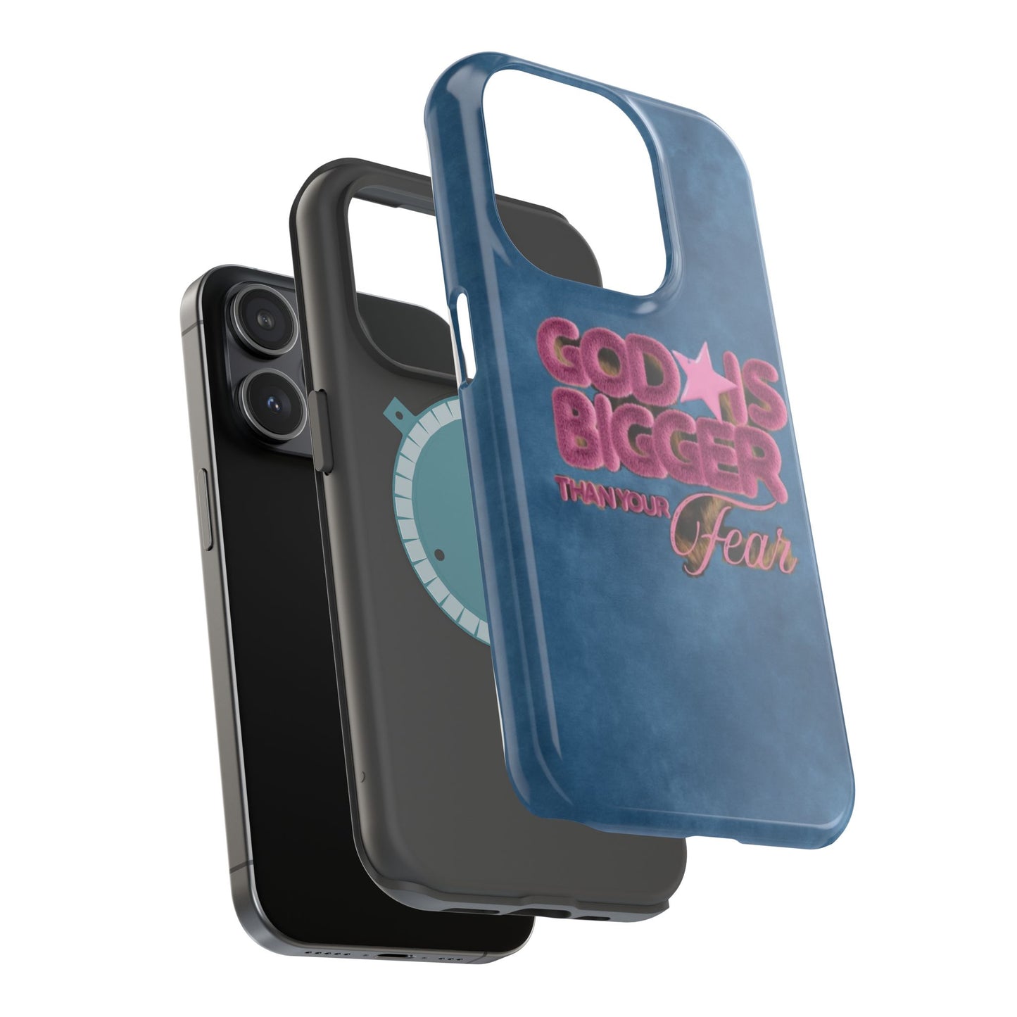 Phone Case — “God Is Bigger Than Your Fear” Magnetic Impact-Resistant Case