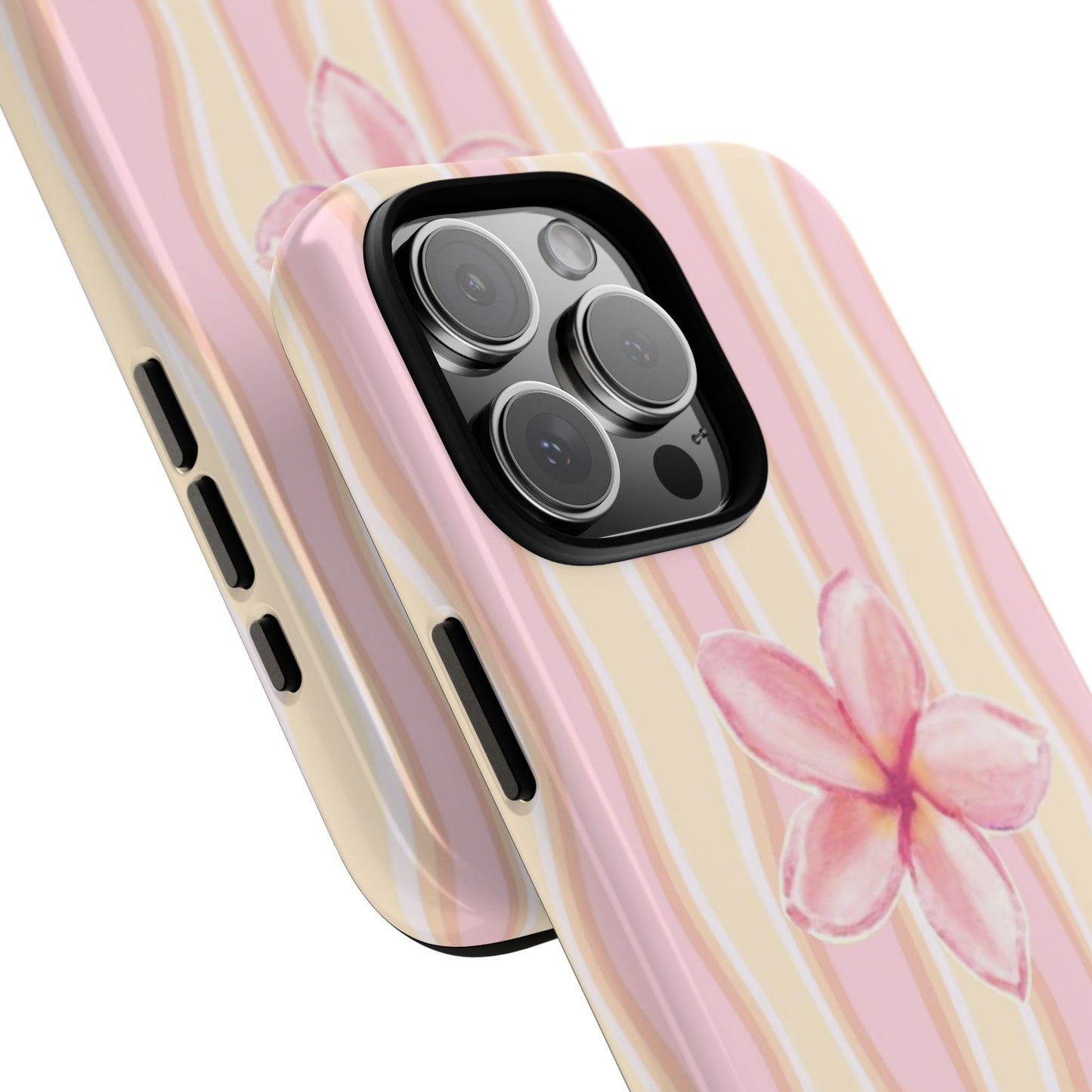 Pink Plumeria Phone Case - Tropical Floral Tough Phone Case
