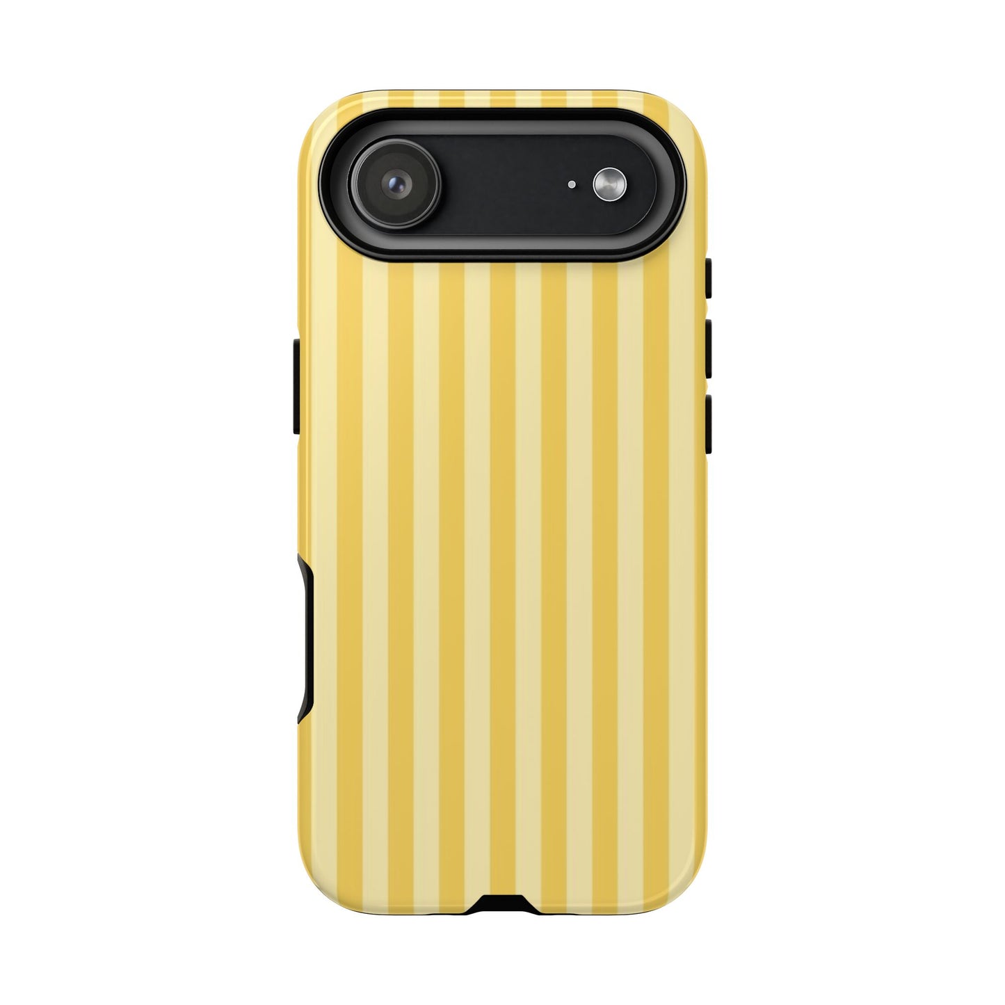 Yellow Stripe Tough Phone Case — Durable Protective iPhone Cover