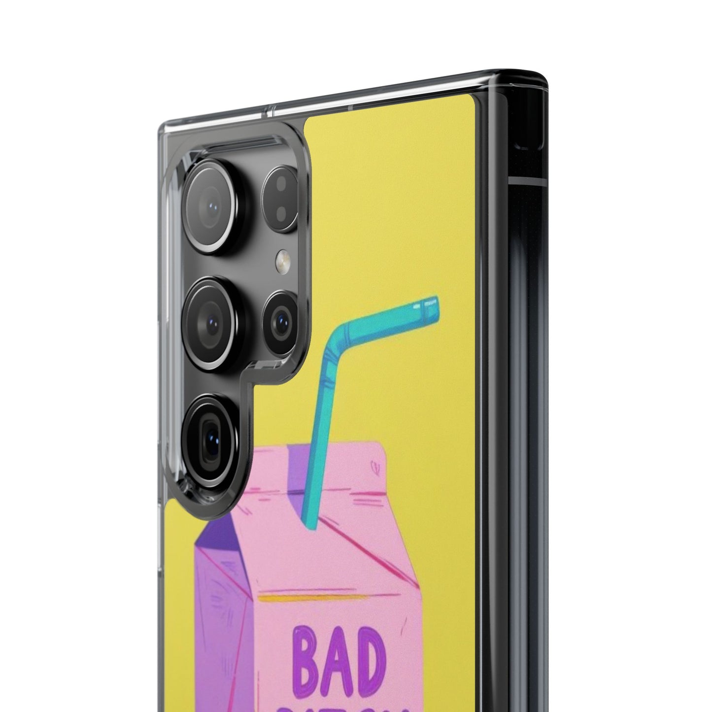 Clear Impact-Resistant Phone Case — "Bad Bitch Juice" Cartoon Juice Box Design