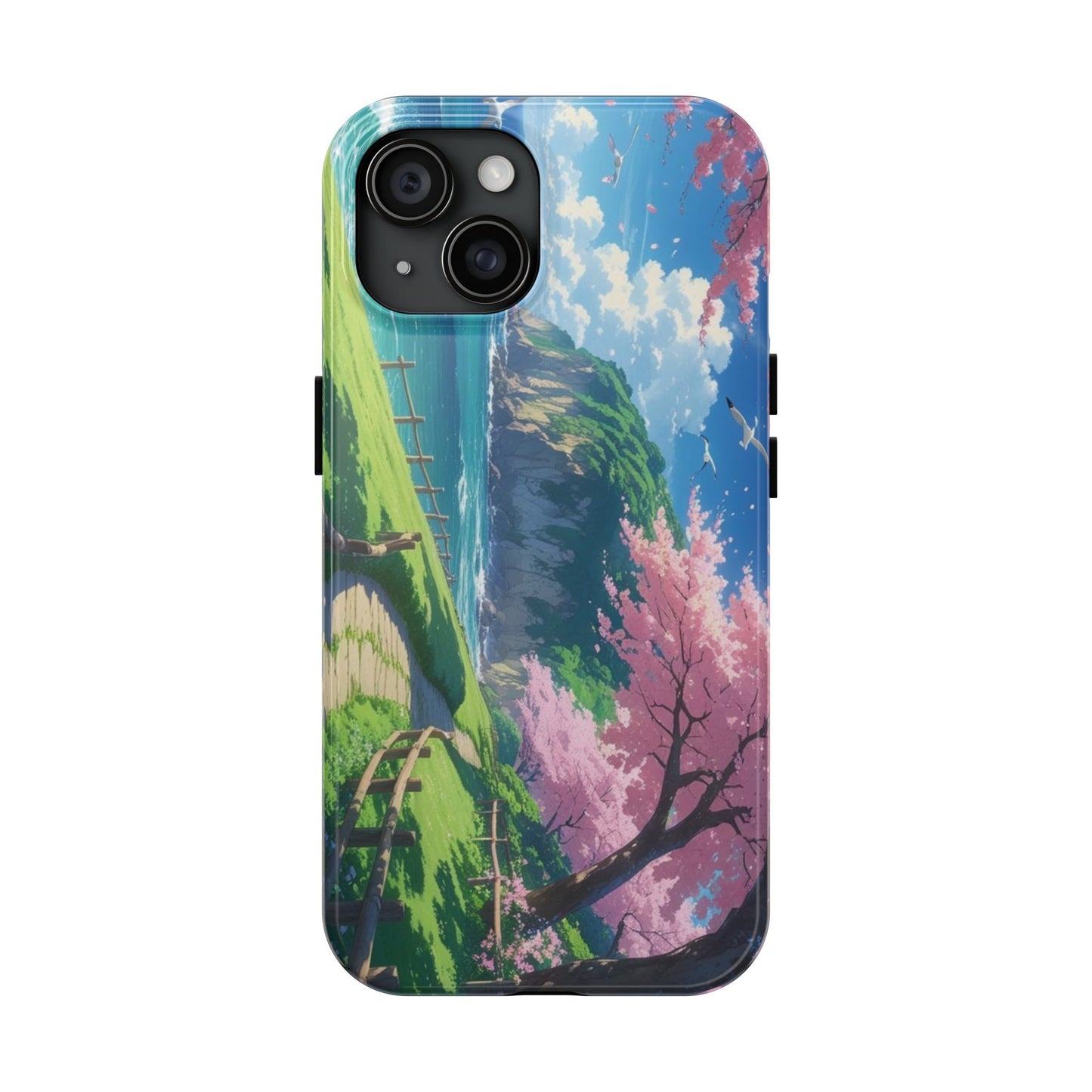 Tough Phone Case — Scenic Cherry Blossom Landscape Phone Cover