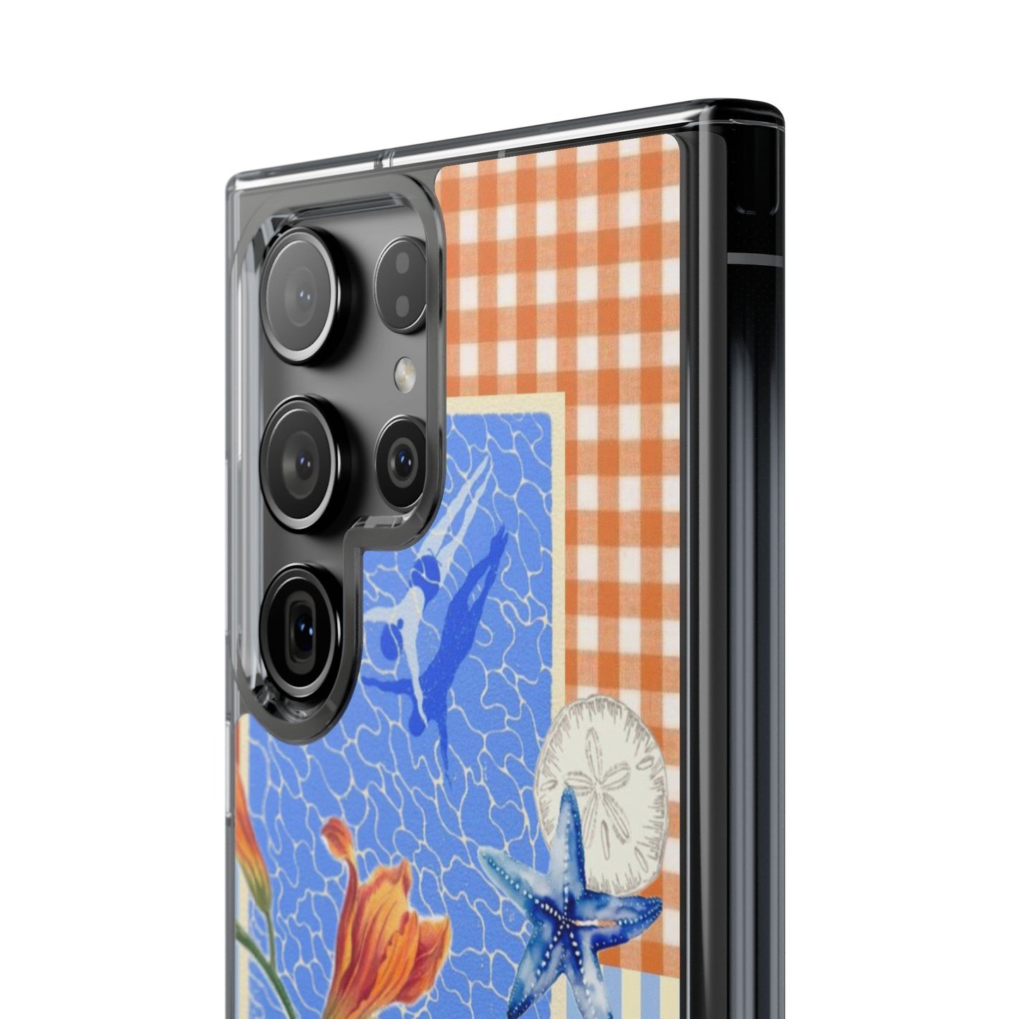 Floral Patchwork Clear Impact-Resistant Phone Case