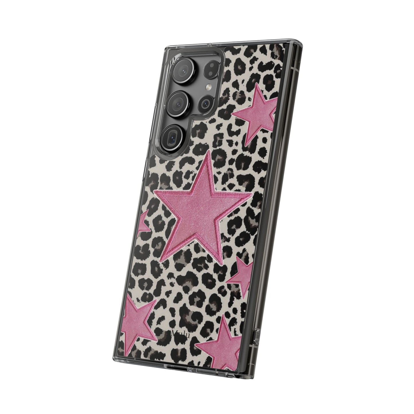 Pink Star Leopard Clear Impact Phone Case