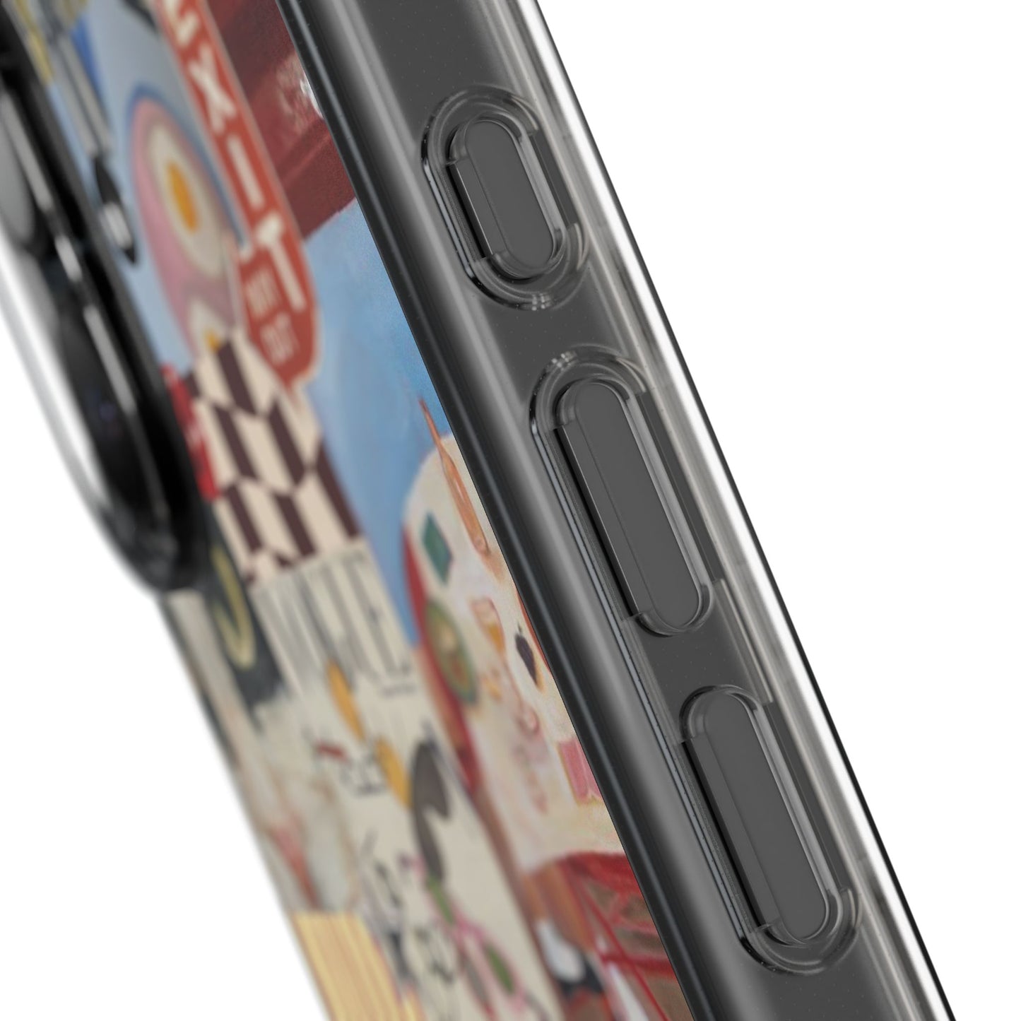 Collage Vintage Aesthetic Clear Impact-Resistant Phone Case