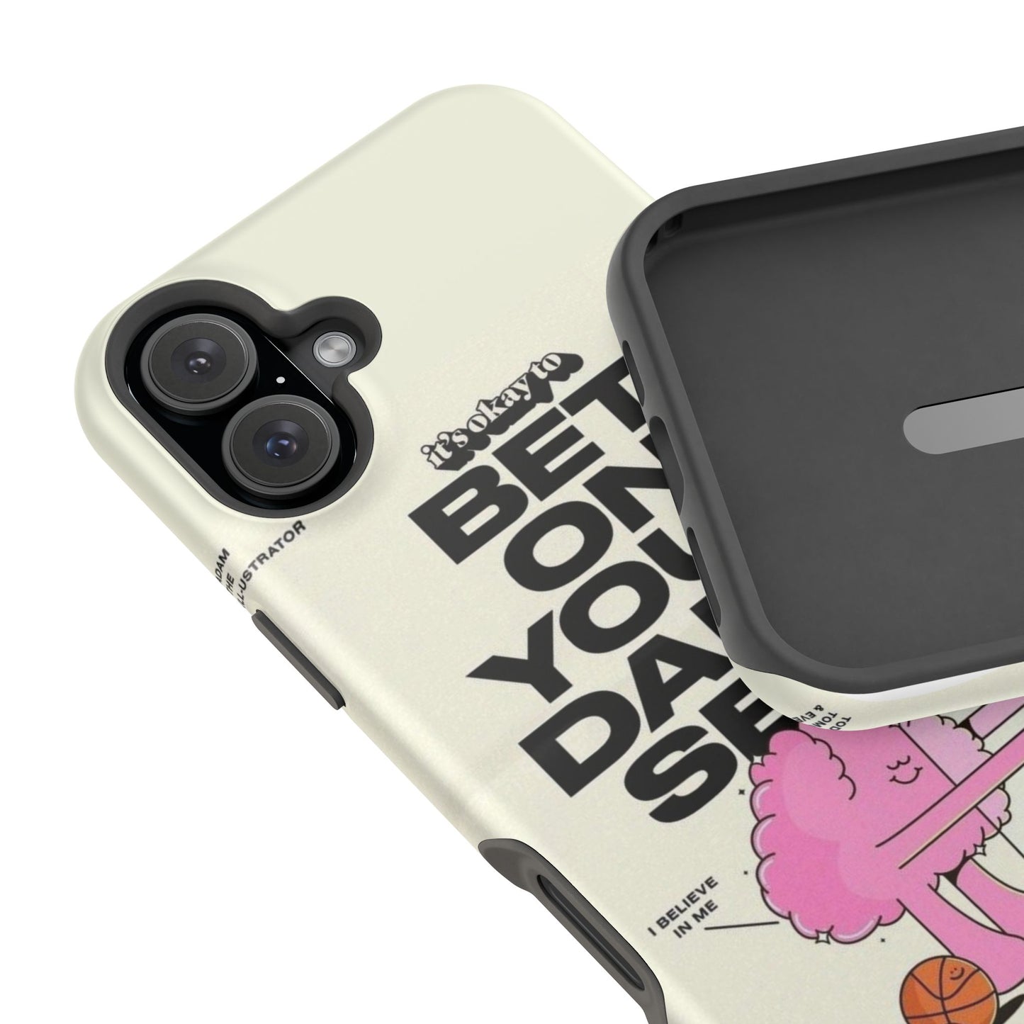 Magnetic Impact-Resistant Case — "Bet On Your Damn Self" Motivational Phone Cover