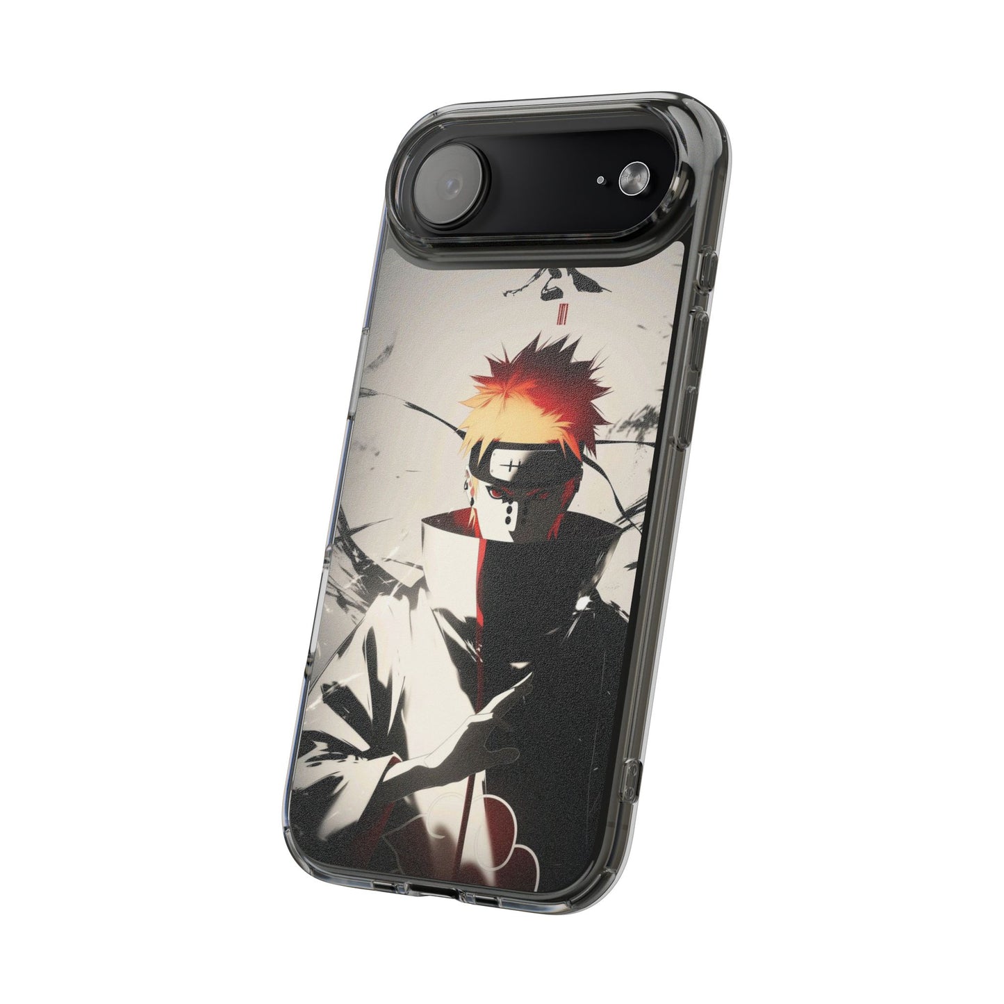 Clear Impact-Resistant Phone Case — Anime Akatsuki Shadow Design