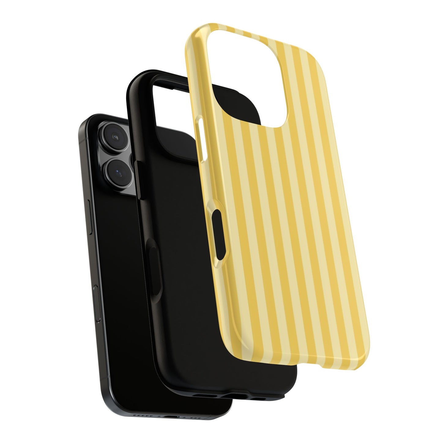 Yellow Stripe Tough Phone Case — Durable Protective iPhone Cover