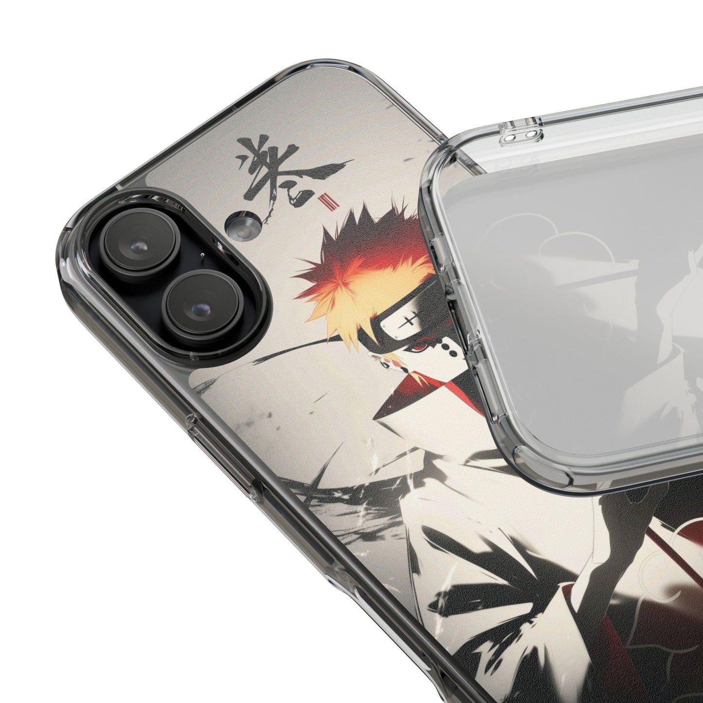 Clear Impact-Resistant Phone Case — Anime Akatsuki Shadow Design