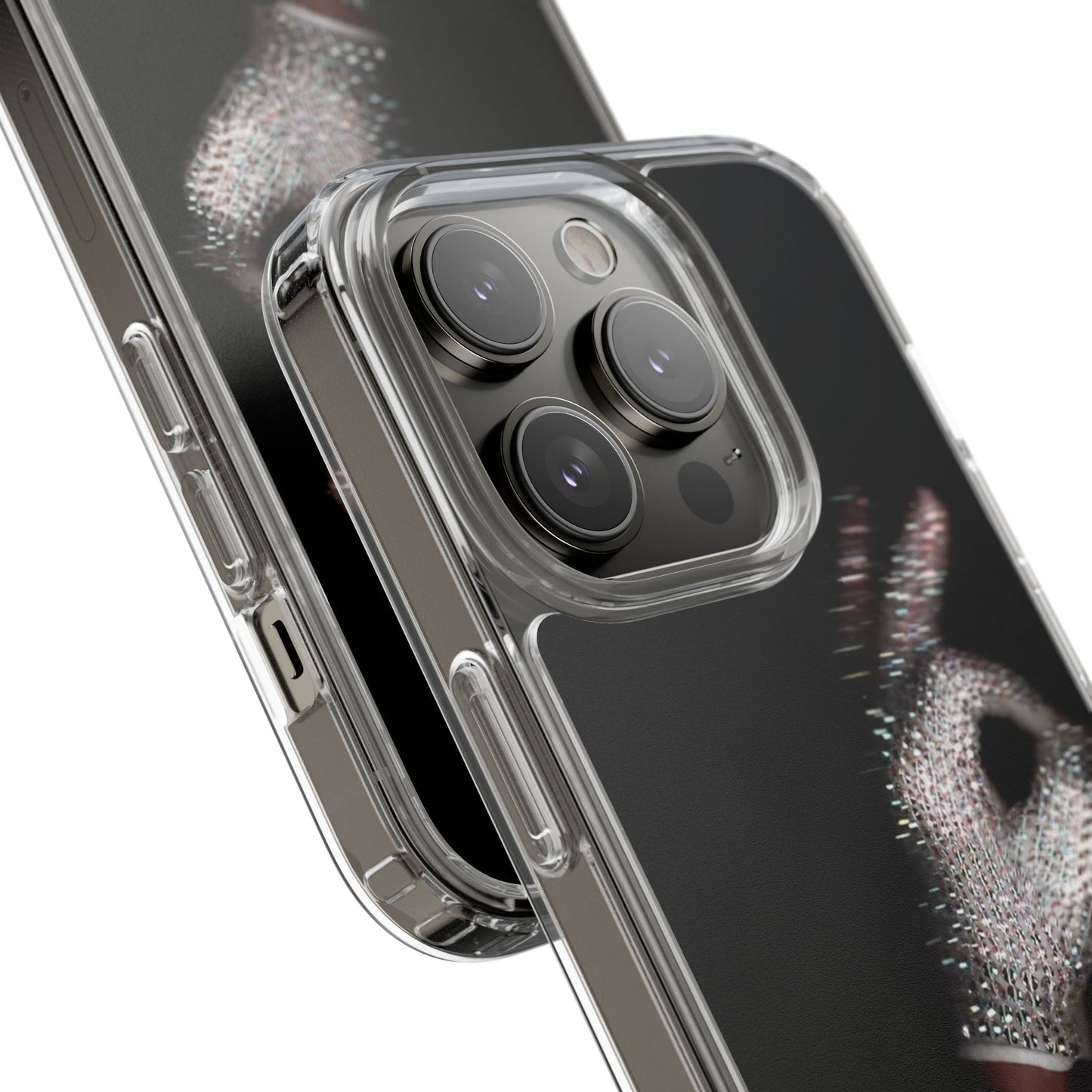 Diamond Glove OK Hand Clear Phone Case