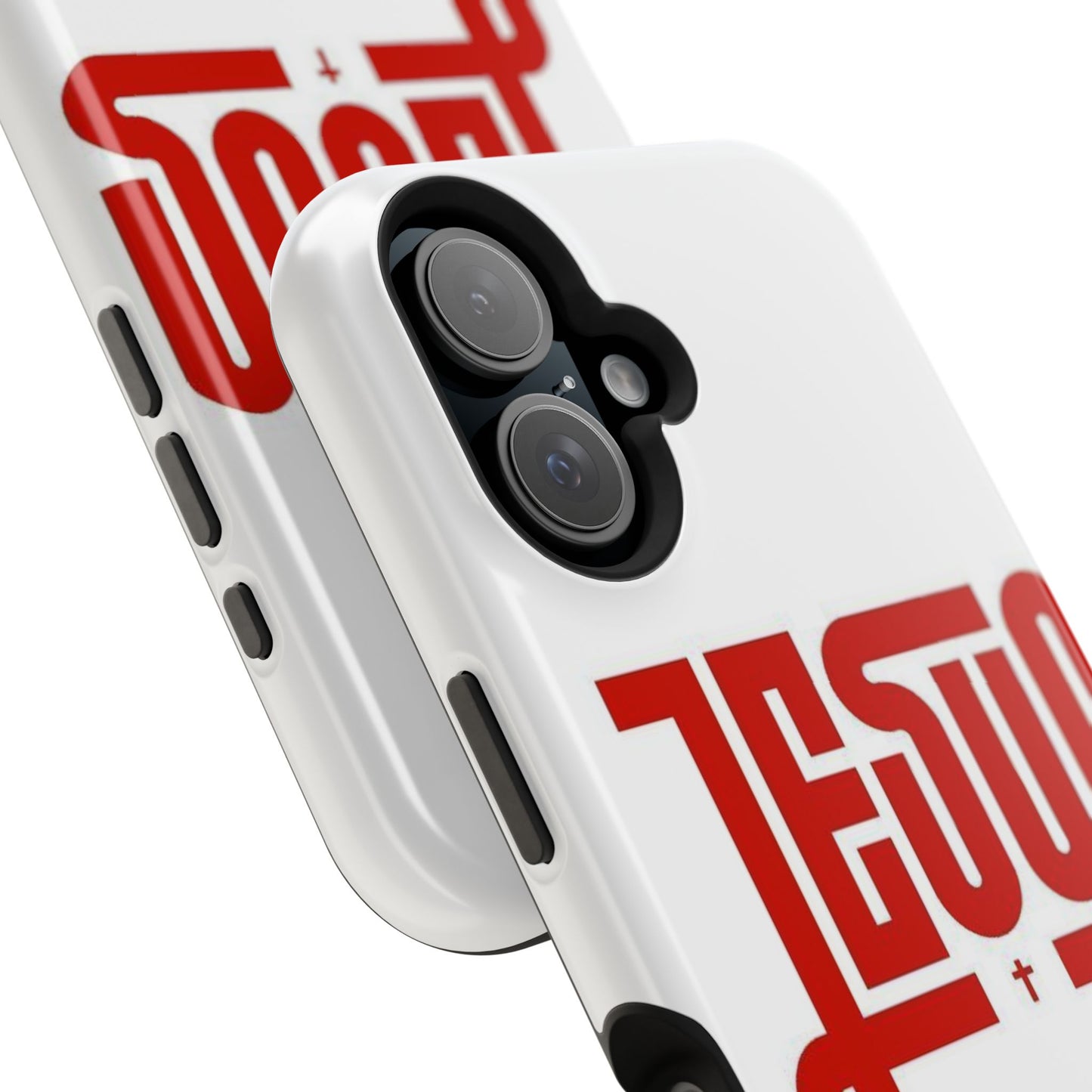Jesus Magnetic Impact‑Resistant Phone Case — Bold Red Script Christian iPhone Cover