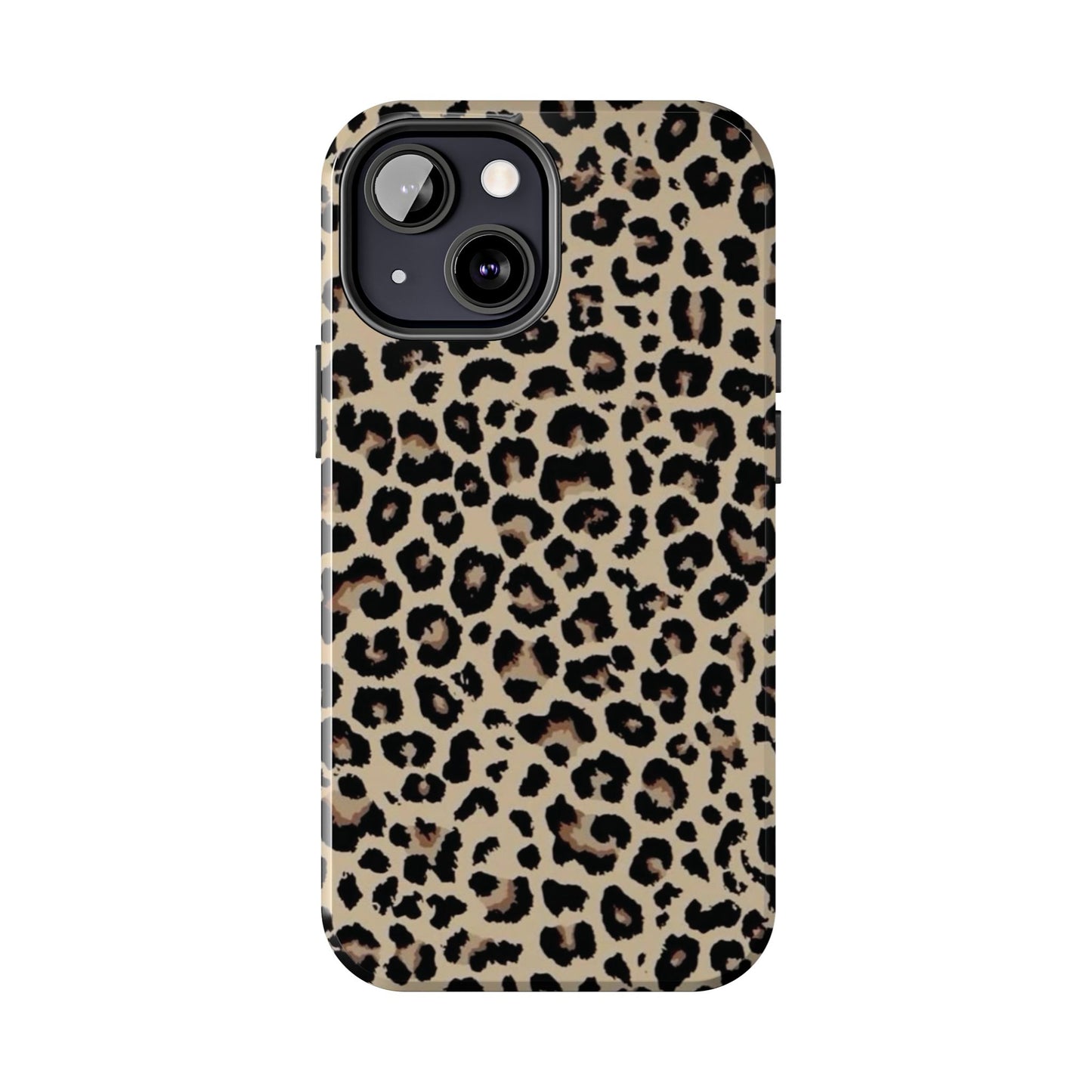 Leopard Print Tough Phone Case — Durable Protective iPhone Cover