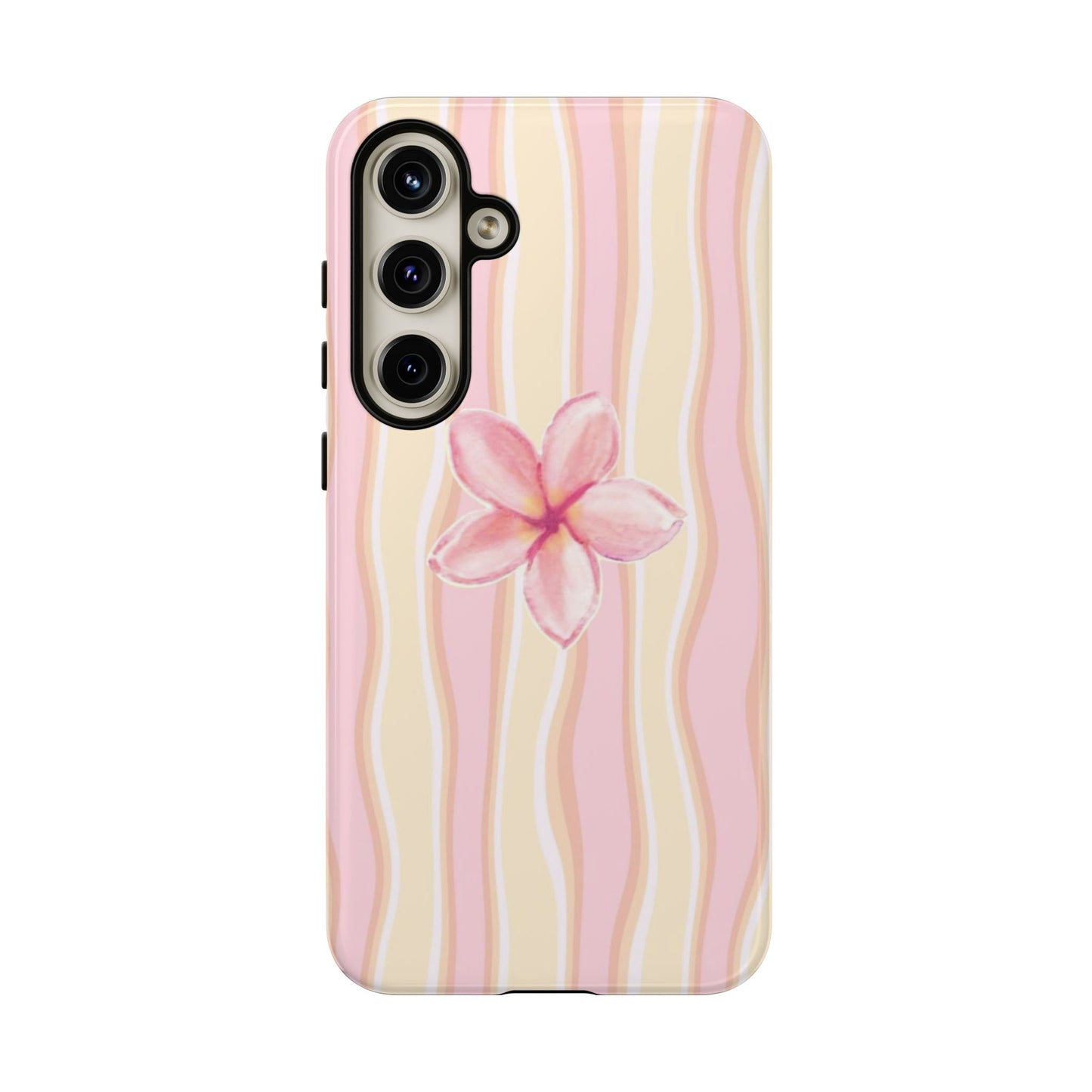 Pink Plumeria Phone Case - Tropical Floral Tough Phone Case