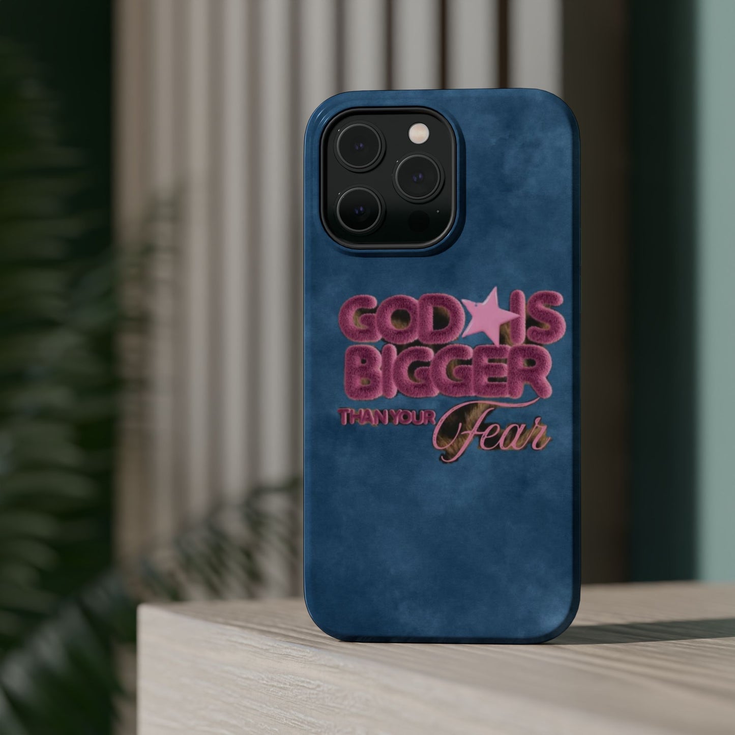 Phone Case — “God Is Bigger Than Your Fear” Magnetic Impact-Resistant Case