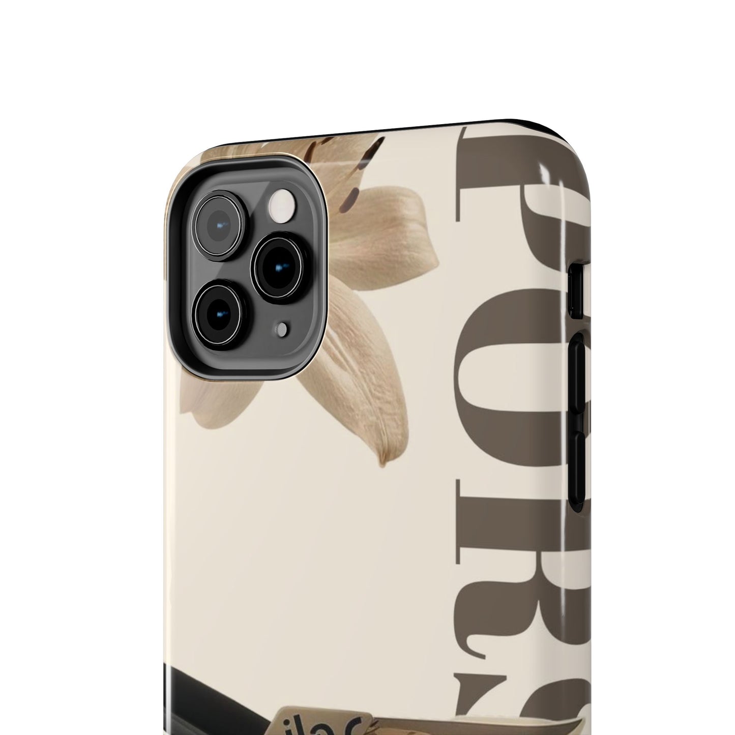 Tough Phone Case — Beige Sports Car Design with 'Tourist' Typography