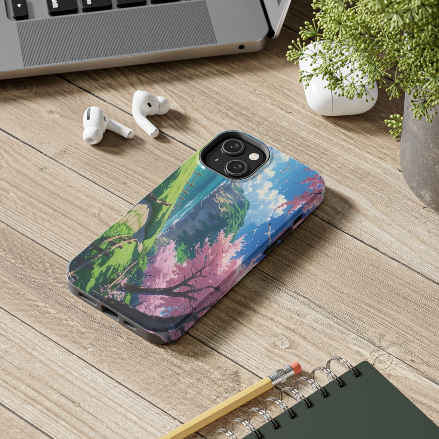Tough Phone Case — Scenic Cherry Blossom Landscape Phone Cover