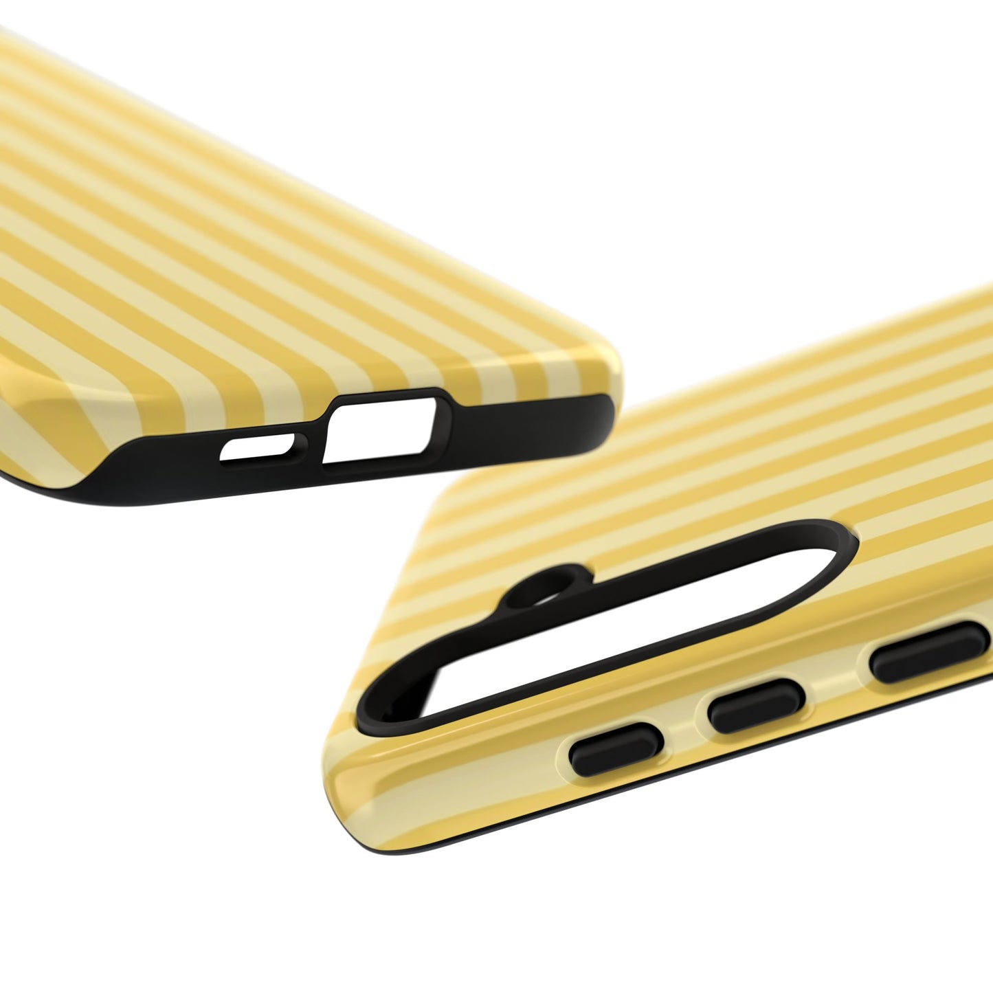 Yellow Stripe Tough Phone Case — Durable Protective iPhone Cover