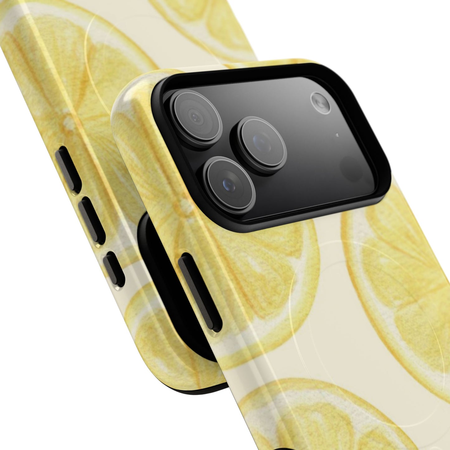 Lemon Slices Tough Magnetic Phone Case — Protective Citrus Pattern