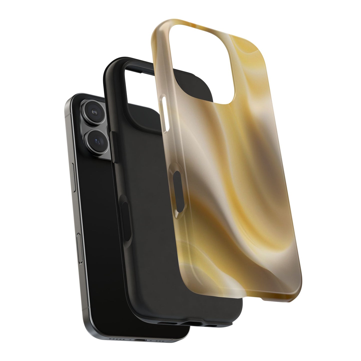 Gold Marble Tough Phone Case — Protective iPhone Case with Elegant Swirl Design
