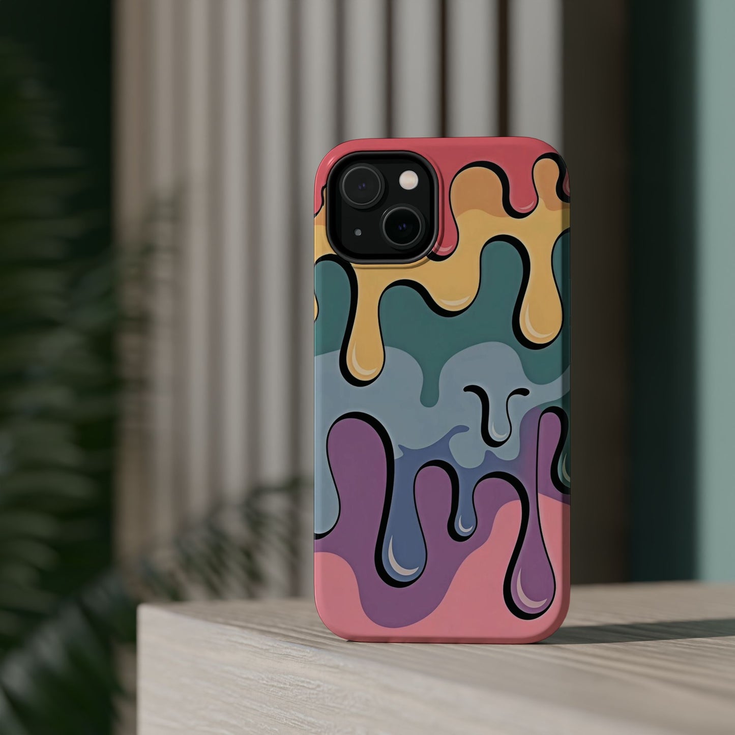 Colorful Drip Magnetic Phone Case — Impact-Resistant iPhone Cover