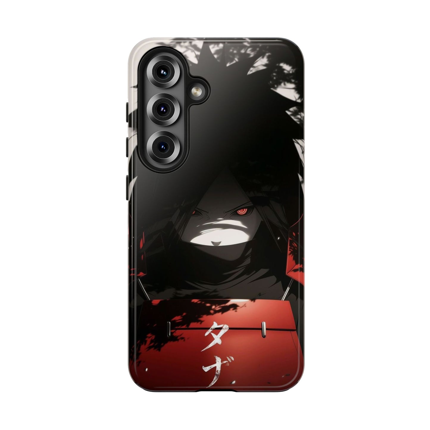 Anime Dark Ninja Phone Case — Red Eye Silhouette Tough Phone Case