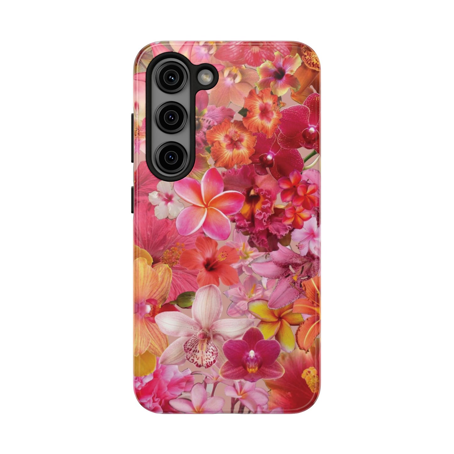Tough Phone Case — Pink Tropical Floral Orchids Phone Cover