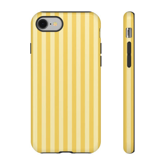 Yellow Stripe Tough Phone Case — Durable Protective iPhone Cover
