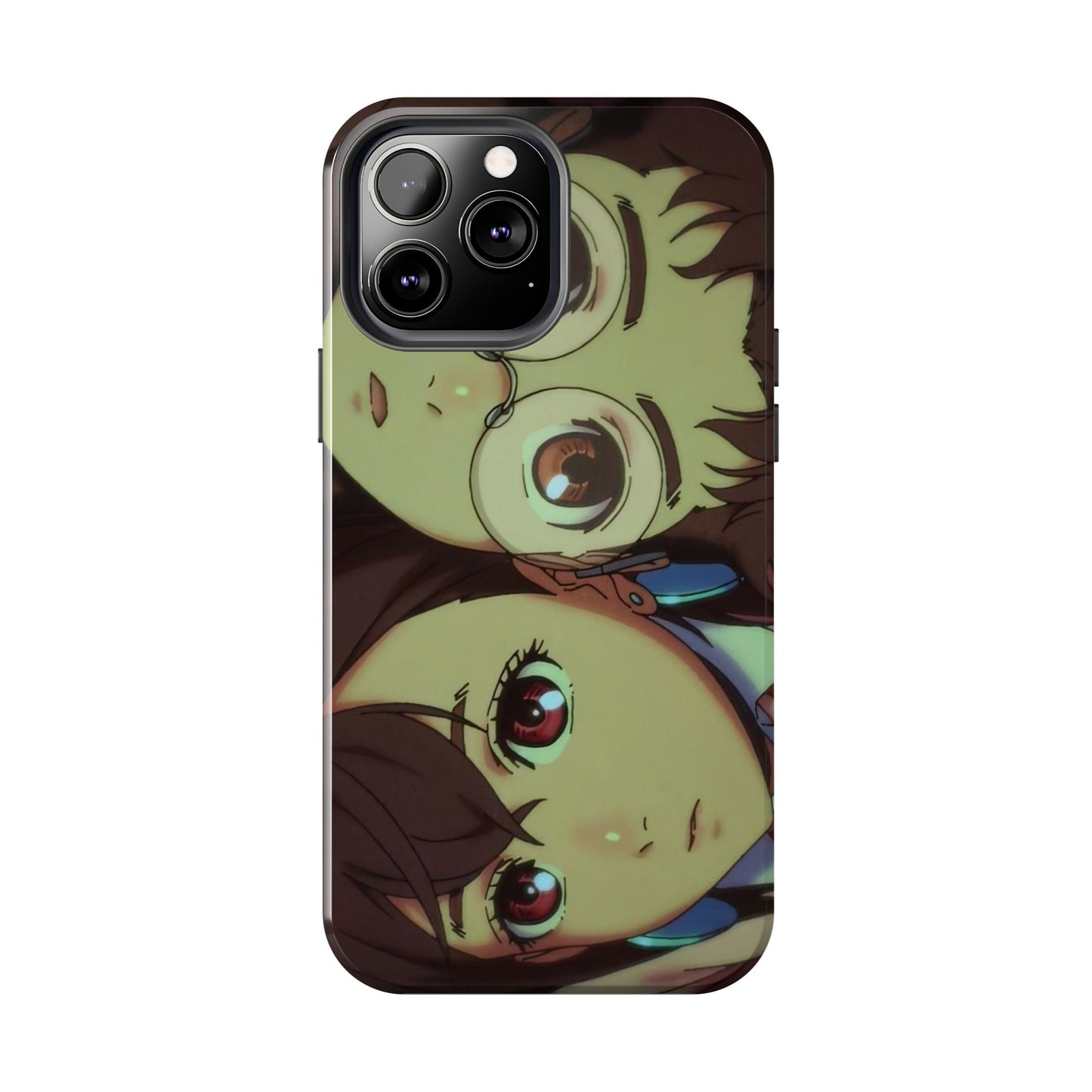 Anime Duo Tough Phone Case — Cute Chibi Sisters Protective Cover