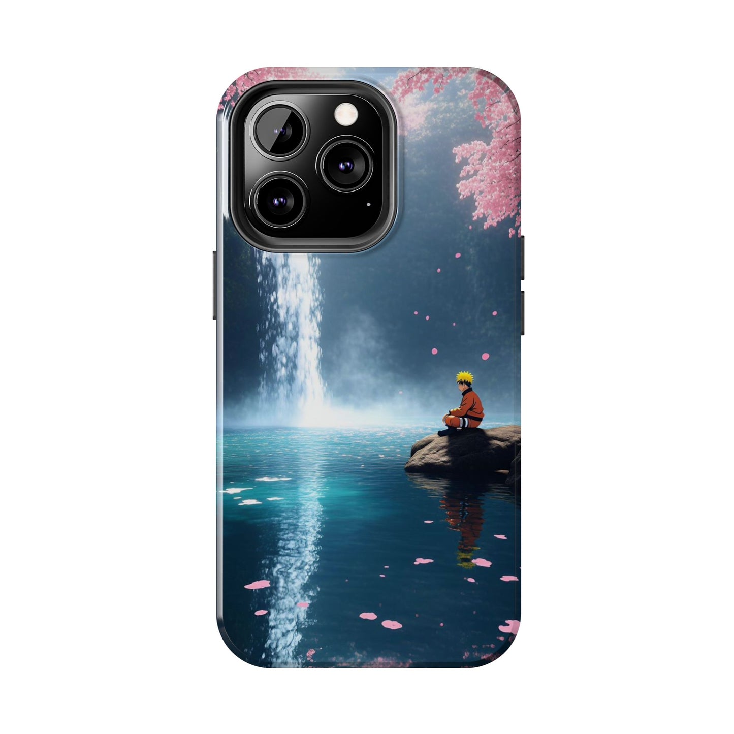 Naruto Scenic Tough Phone Case — Waterfall Meditation Anime Cover