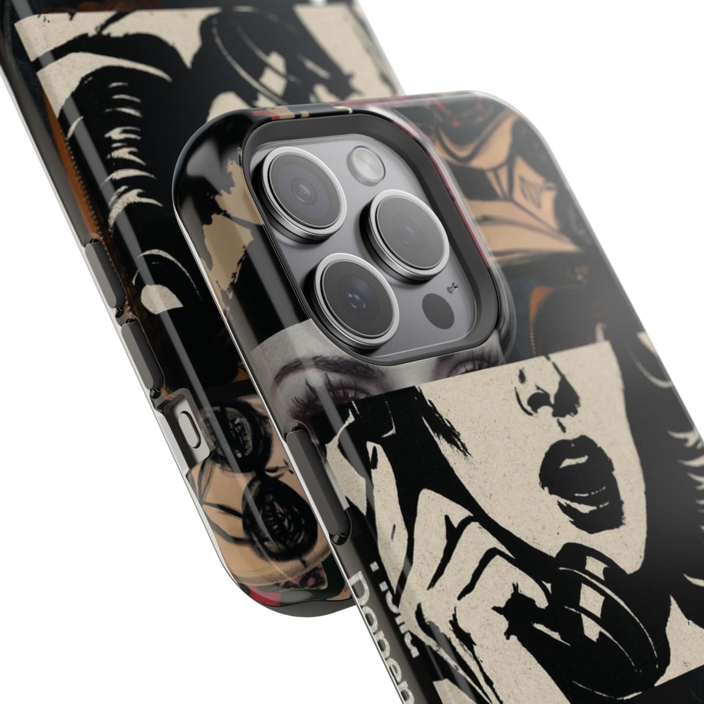 Magnetic Impact Phone Case — Retro Pop Art "Music Is My Drug" Design