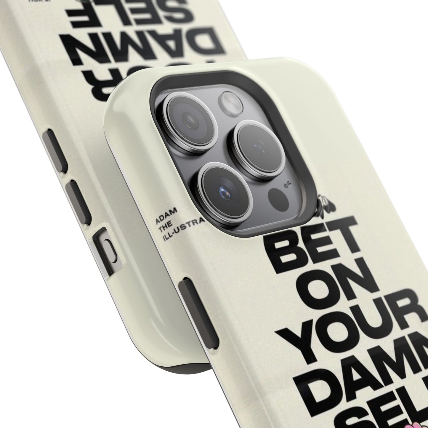 Magnetic Impact-Resistant Case — "Bet On Your Damn Self" Motivational Phone Cover