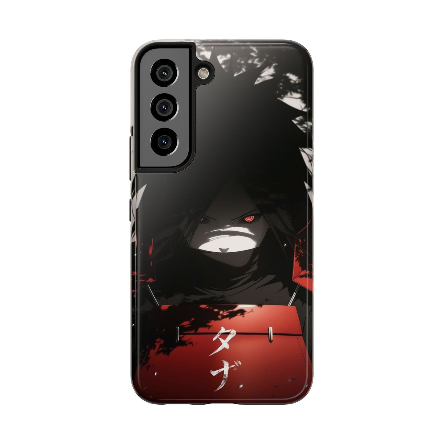 Anime Dark Ninja Phone Case — Red Eye Silhouette Tough Phone Case