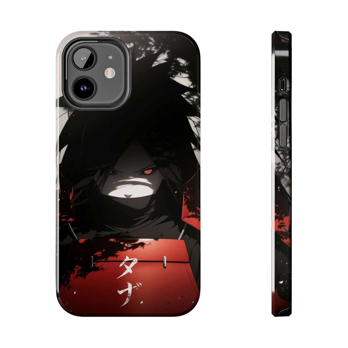 Anime Dark Ninja Phone Case — Red Eye Silhouette Tough Phone Case