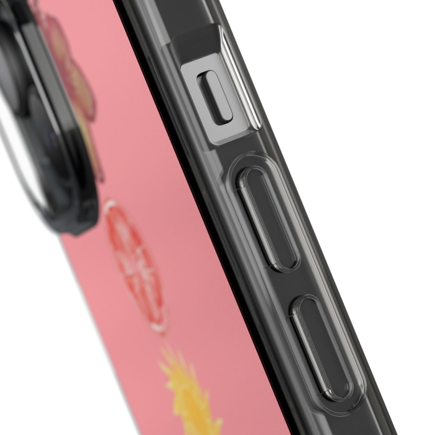 Clear Impact-Resistant Phone Case — Tropical Sun & Hibiscus Floral Design