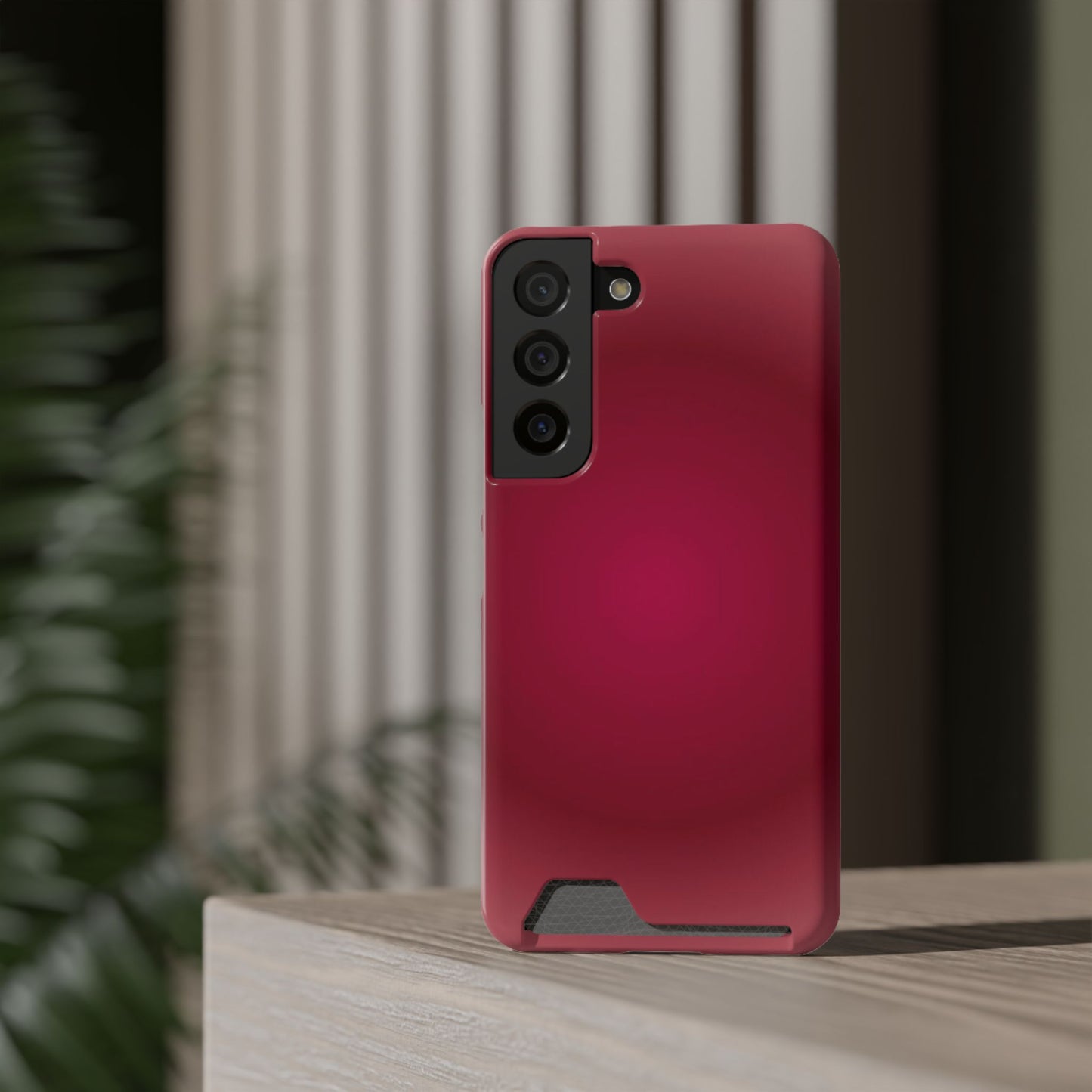 Slim Card-Holder Phone Case — Magnetic Red Wallet Cover