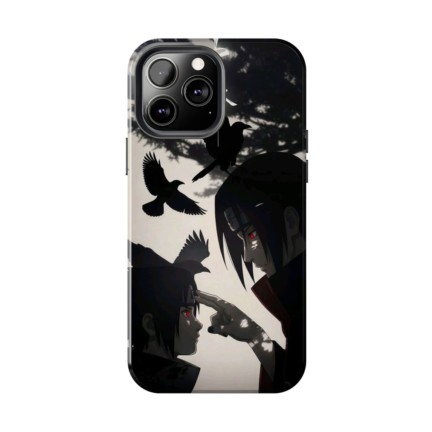 Anime Raven Silhouette Phone Case — Dark Red Eye Tough Protective Case