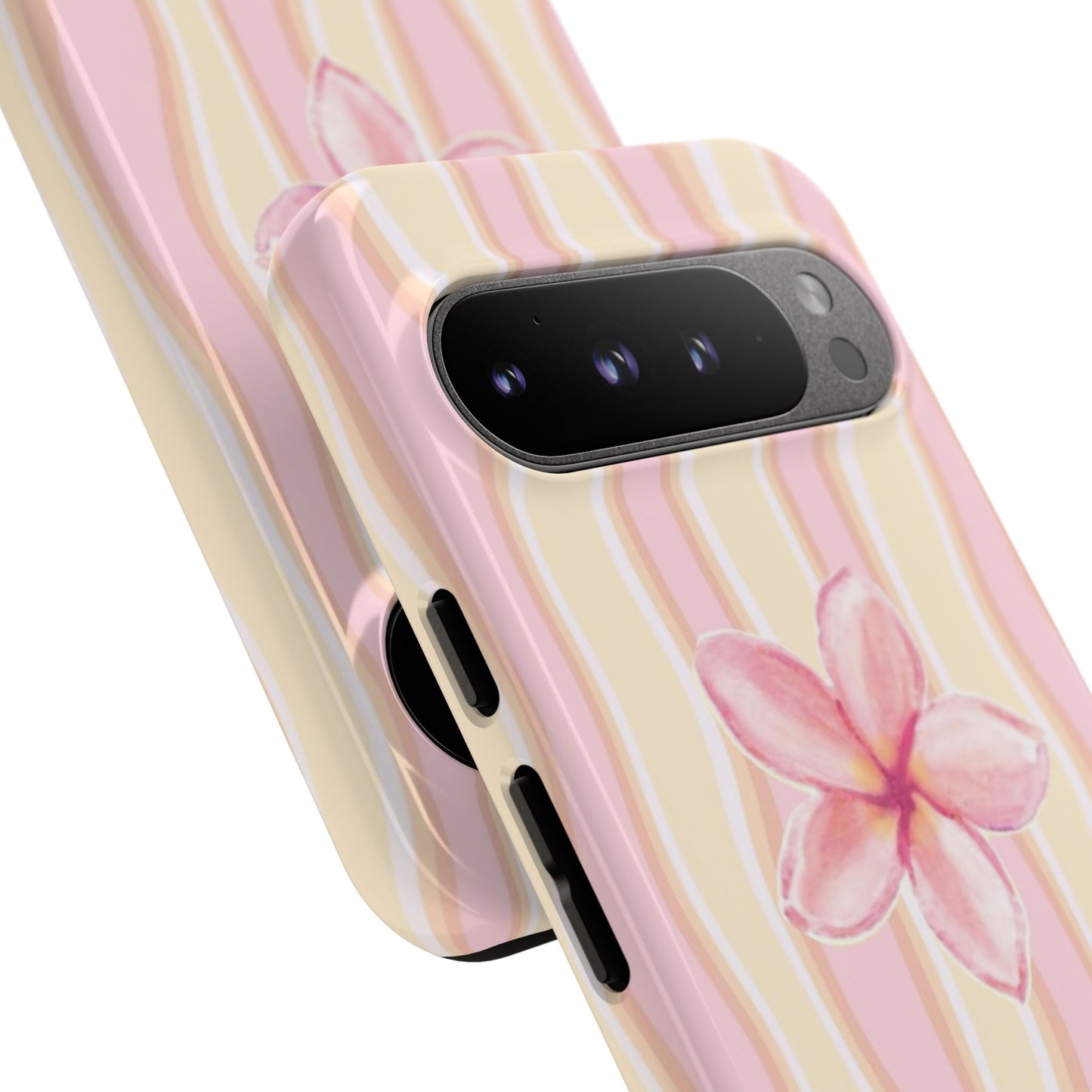 Pink Plumeria Phone Case - Tropical Floral Tough Phone Case
