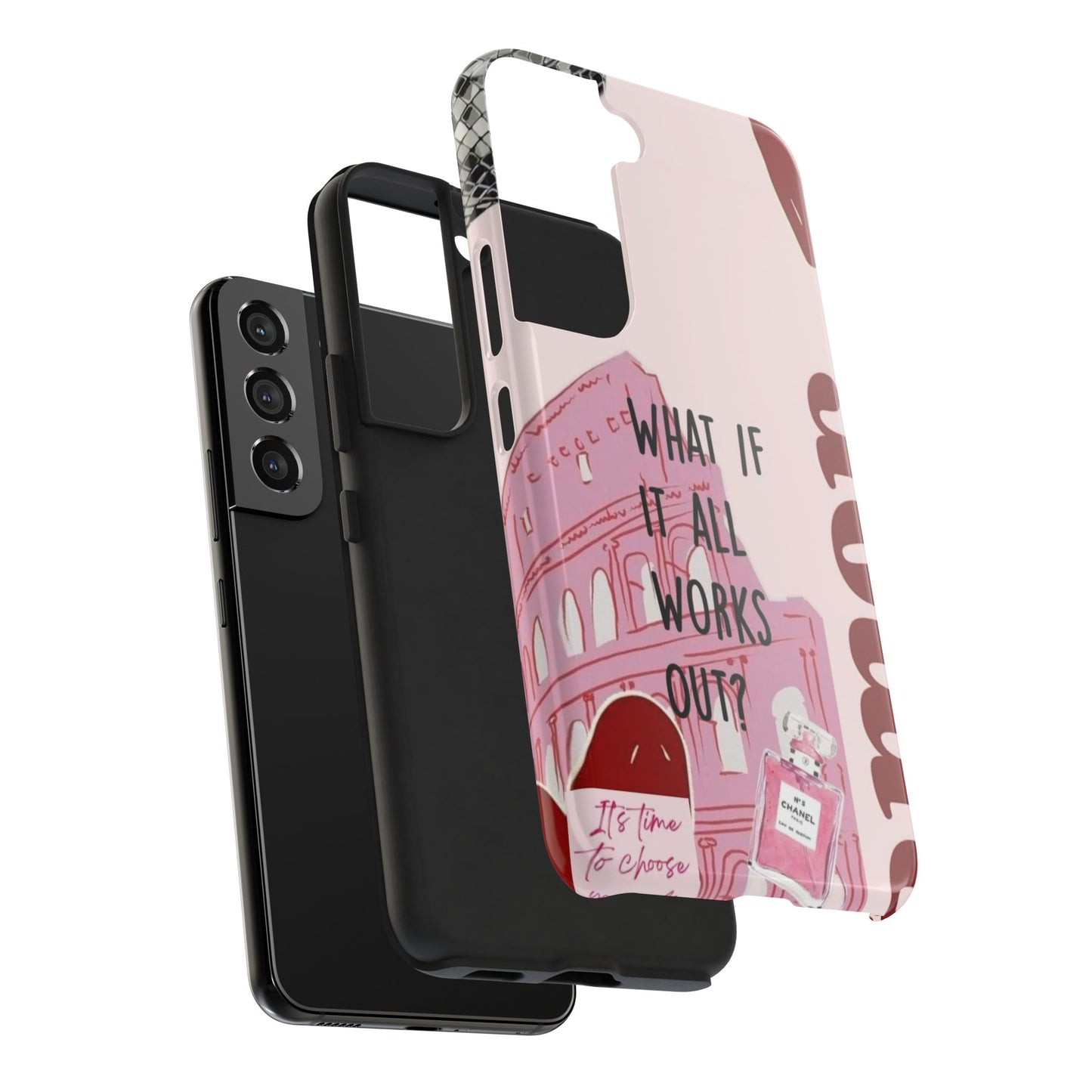 What If It All Works Out Phone Case - Pink Motivational Tough Case