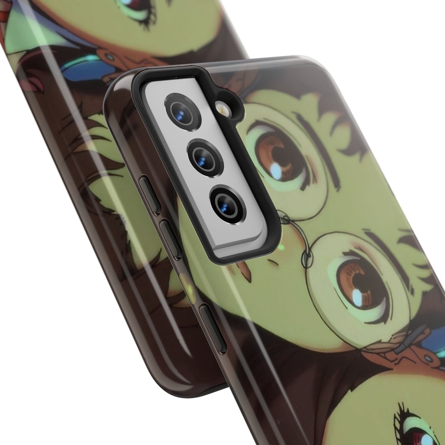 Anime Duo Tough Phone Case — Cute Chibi Sisters Protective Cover