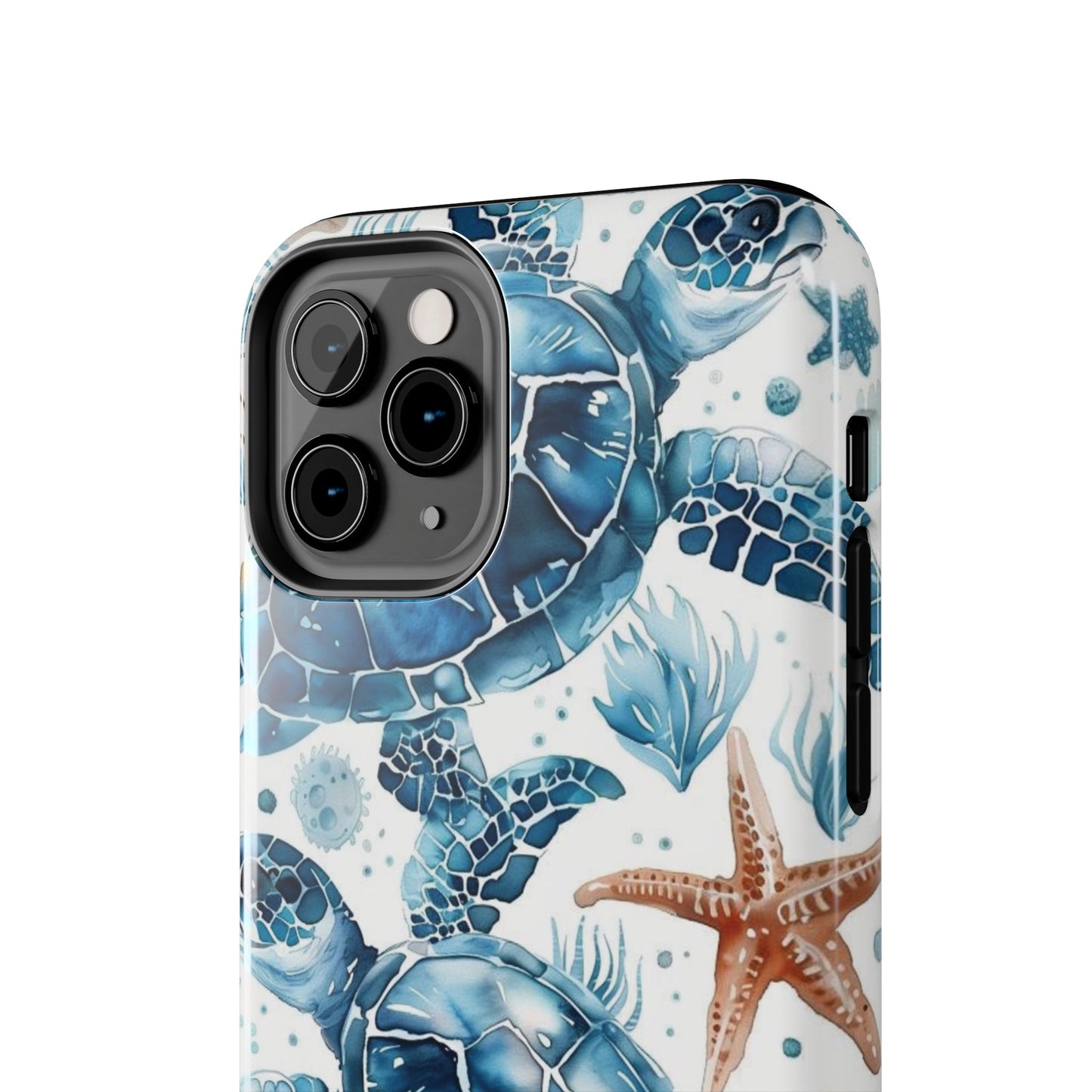 Sea Turtle Tough Phone Case — Blue Ocean Marine Life Protective Cover