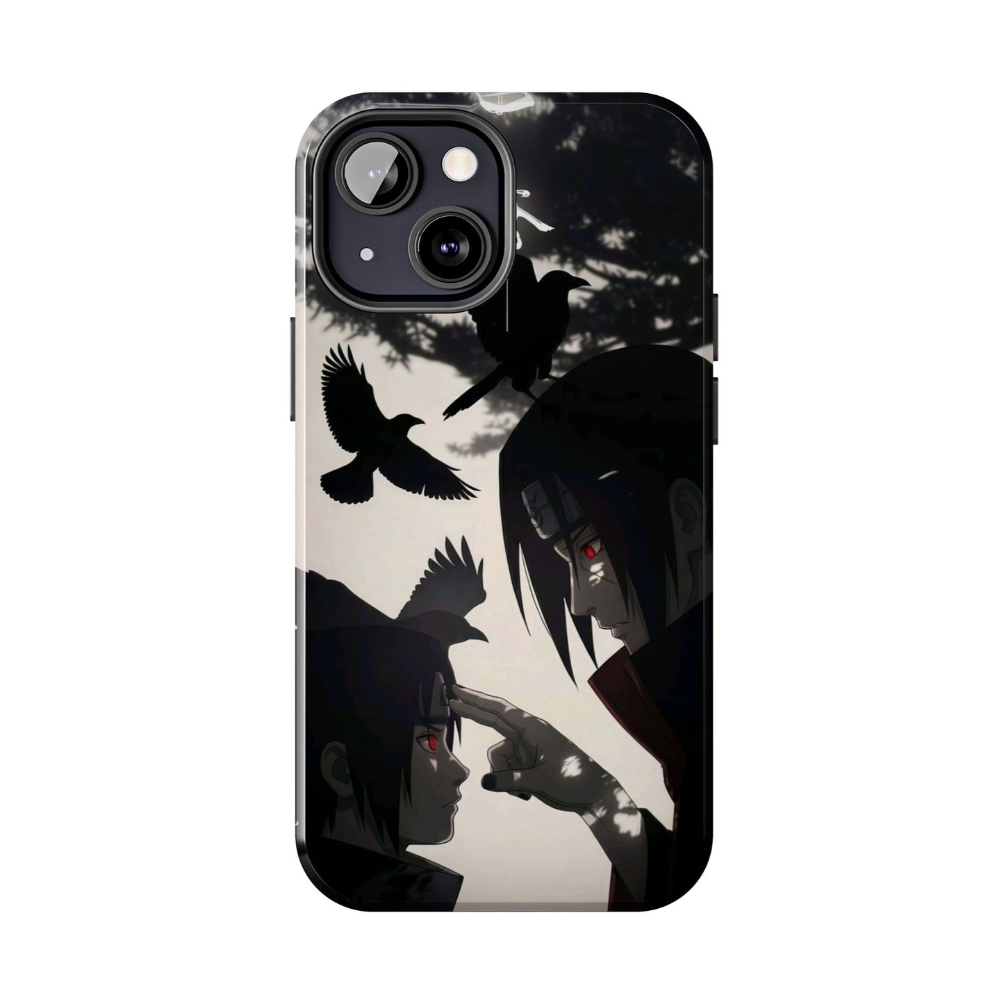 Anime Raven Silhouette Phone Case — Dark Red Eye Tough Protective Case