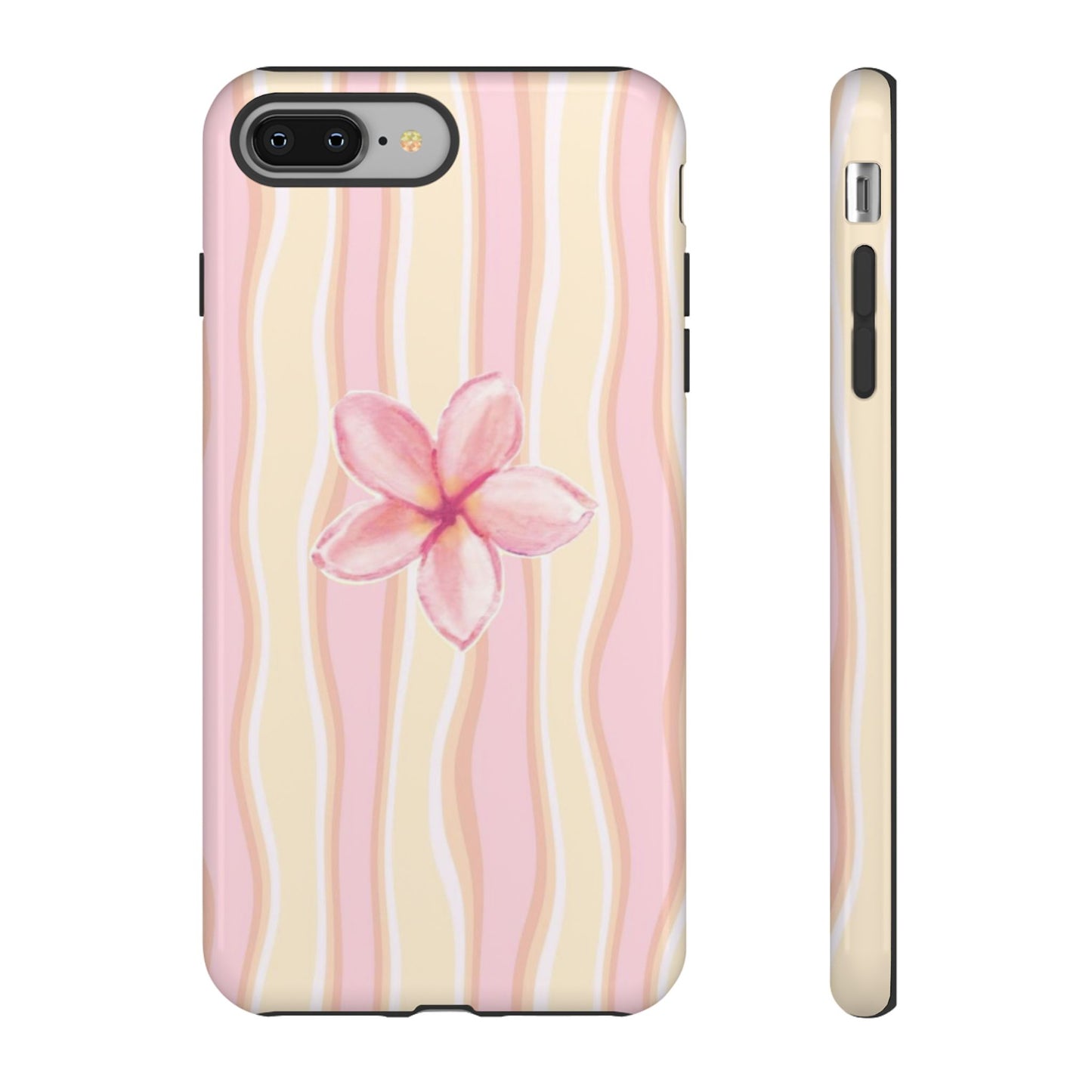 Pink Plumeria Phone Case - Tropical Floral Tough Phone Case