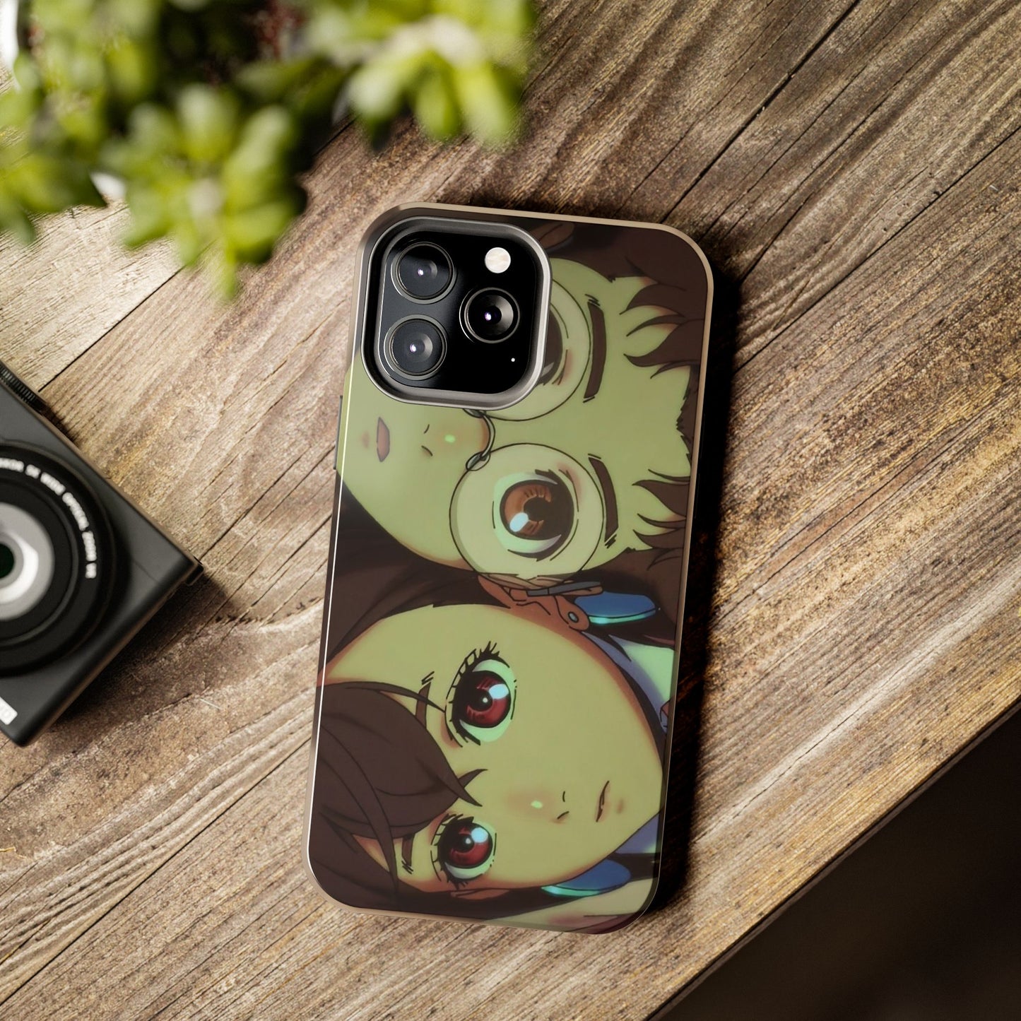 Anime Duo Tough Phone Case — Cute Chibi Sisters Protective Cover
